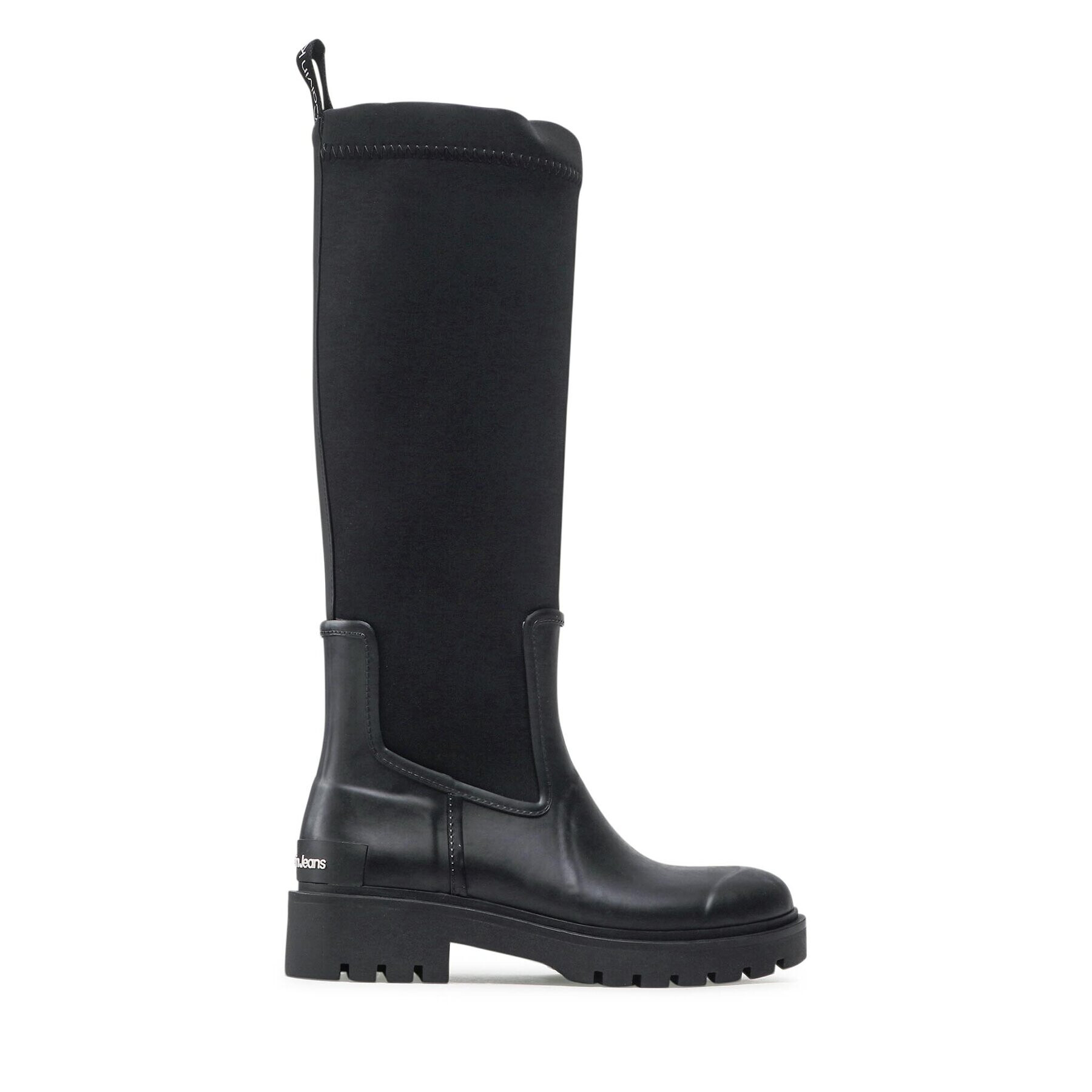 Calvin Klein Jeans Cizme de cauciuc High Rainboot Neoprene YW0YW00838 Negru - Pled.ro