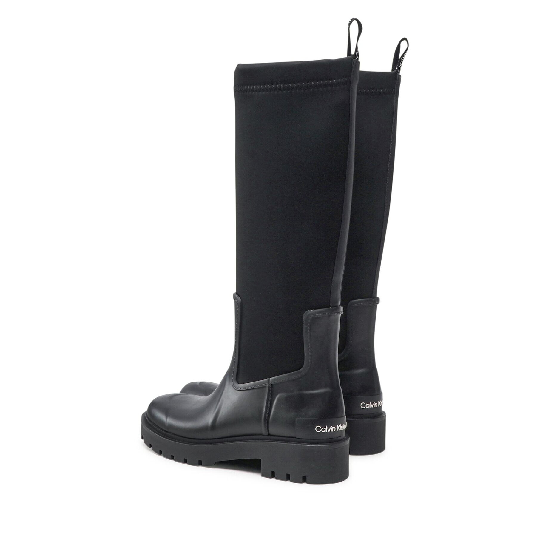 Calvin Klein Jeans Cizme de cauciuc High Rainboot Neoprene YW0YW00838 Negru - Pled.ro