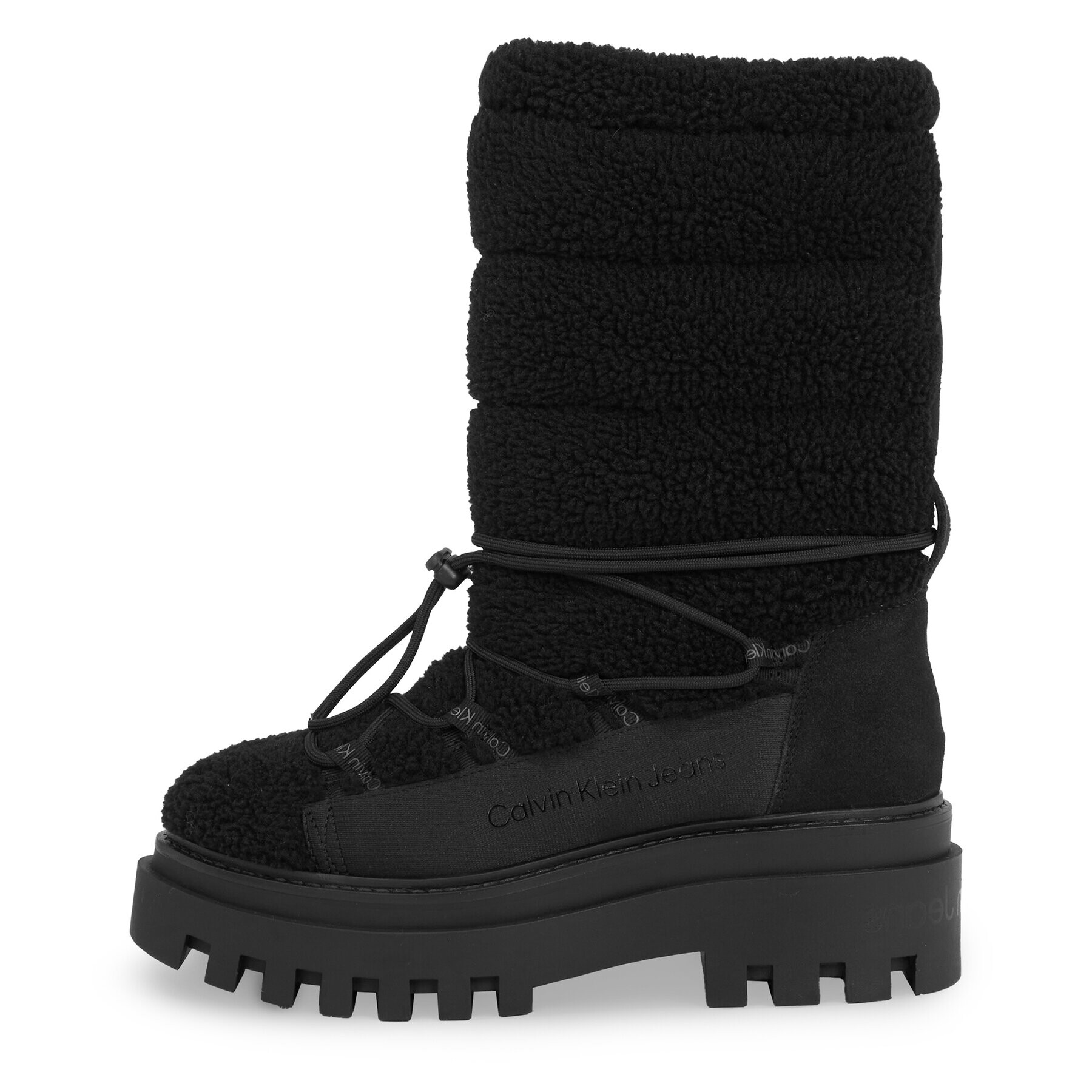 Calvin Klein Jeans Cizme de zăpadă Flatform Snow Boot Sherpa Wn YW0YW01195 Negru - Pled.ro