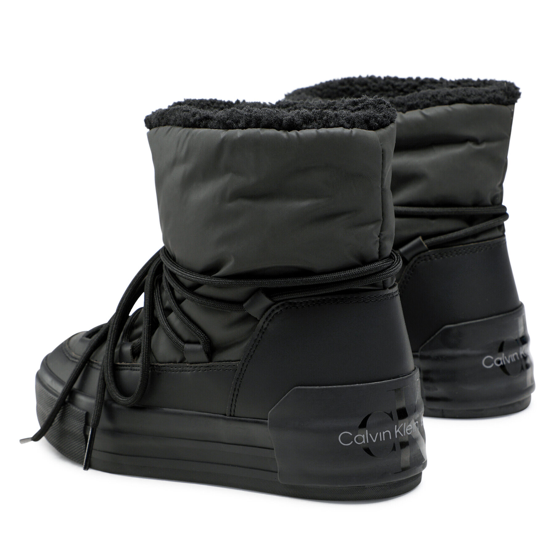 Calvin Klein Jeans Cizme de zăpadă Vulc Flatform Bold Snow Boot YW0YW00820 Negru - Pled.ro