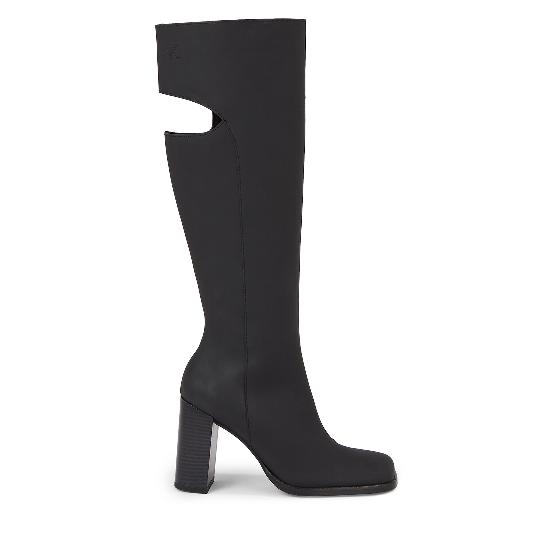 Calvin Klein Jeans Cizme Long Heel Zip Boot Cut Out Edgy YW0YW01253 Negru - Pled.ro