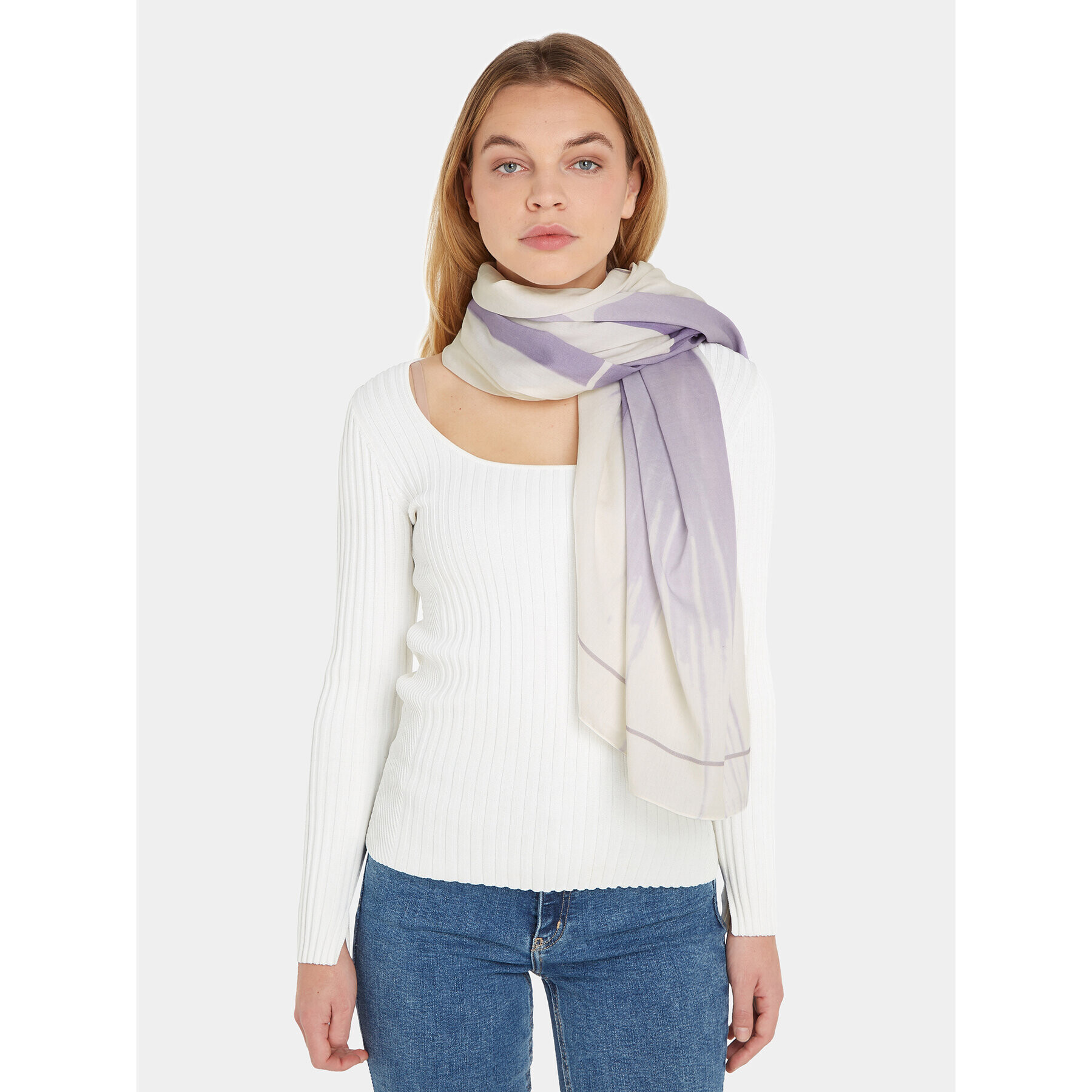 Calvin Klein Jeans Eșarfă Monogram Shawl 130.X130 K60K610914 Violet - Pled.ro