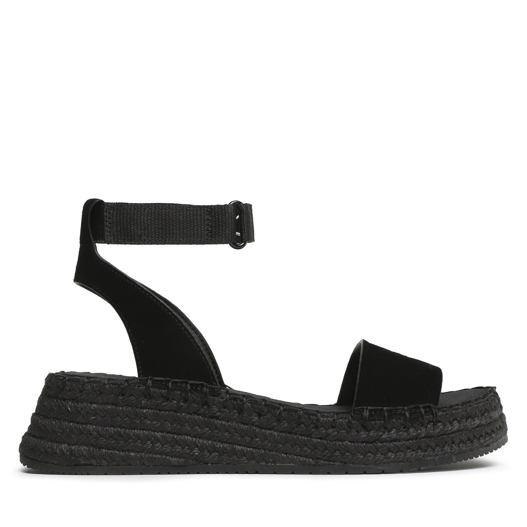 Calvin Klein Jeans Espadrile Sporty Wedge Rope Su Con YW0YW00977 Negru - Pled.ro