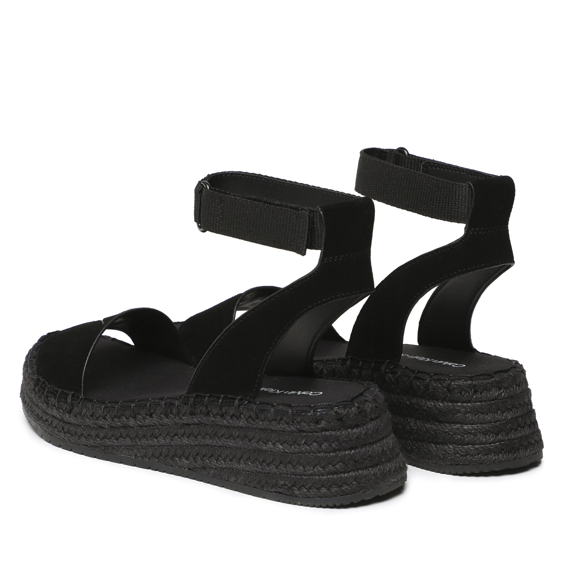 Calvin Klein Jeans Espadrile Sporty Wedge Rope Su Con YW0YW00977 Negru - Pled.ro