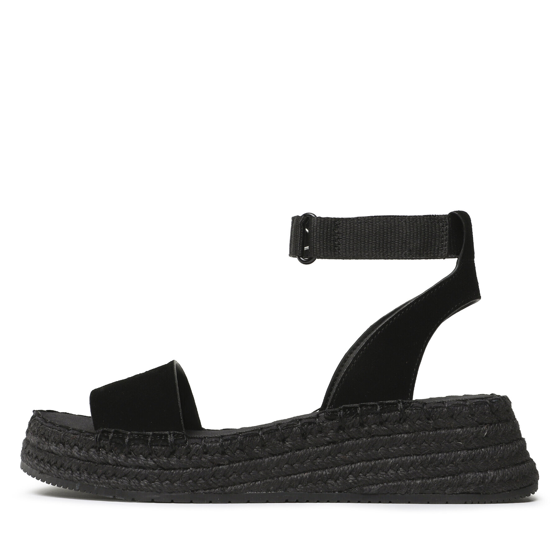 Calvin Klein Jeans Espadrile Sporty Wedge Rope Su Con YW0YW00977 Negru - Pled.ro