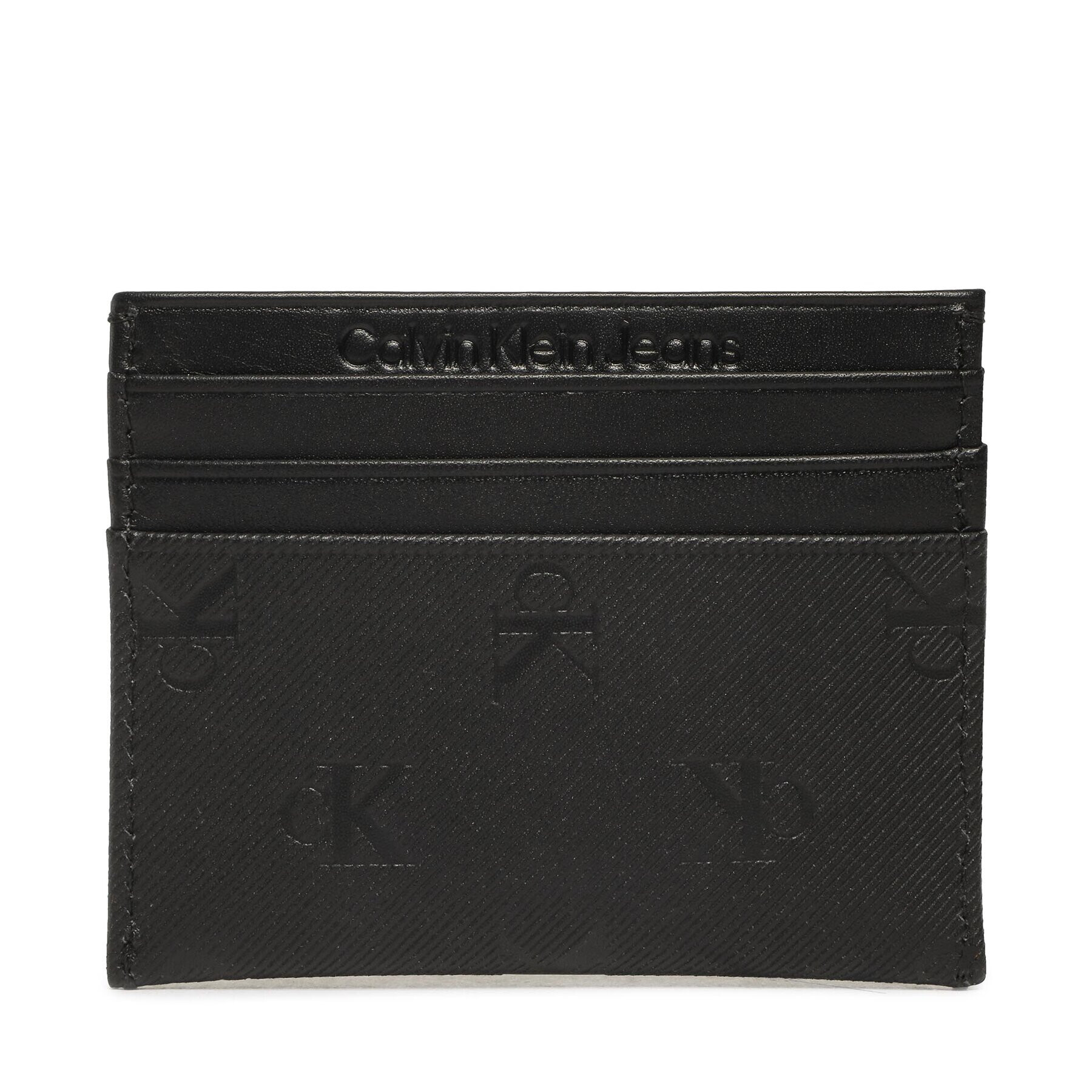 Calvin Klein Jeans Etui pentru carduri Monogram Soft Cardholder 6Cc Aop K50K510150 Negru - Pled.ro