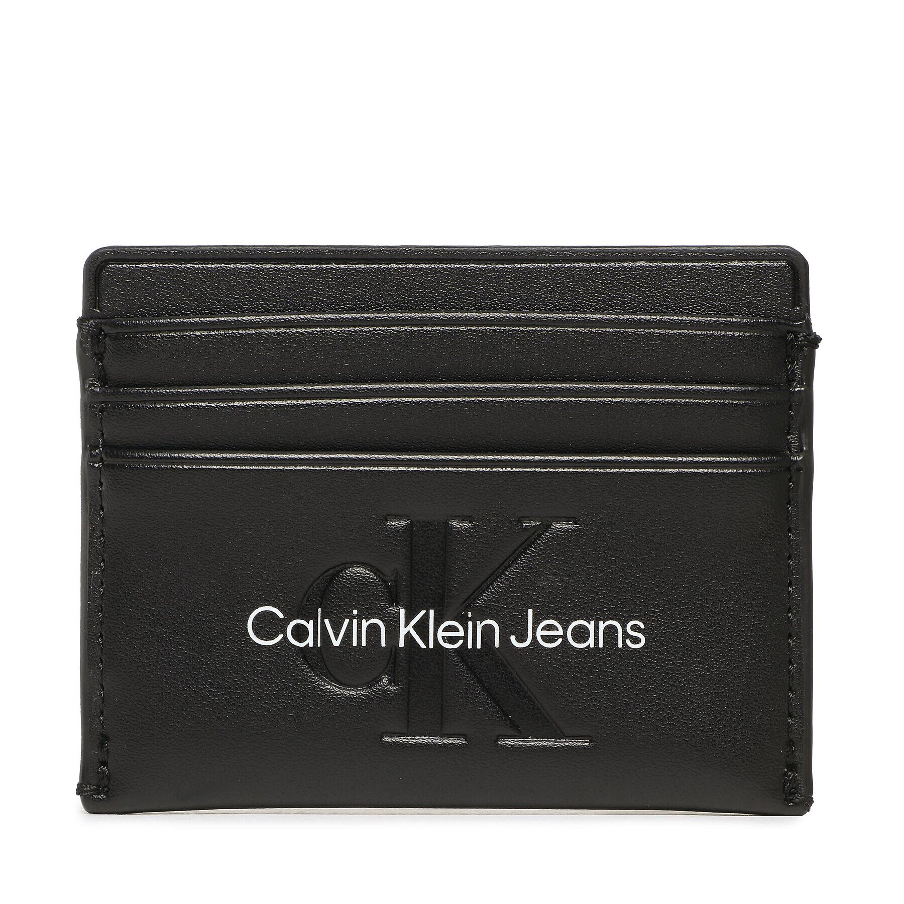 Calvin Klein Jeans Etui pentru carduri Sculpted Cardholder 6 Cc Mono K60K610356 Negru - Pled.ro