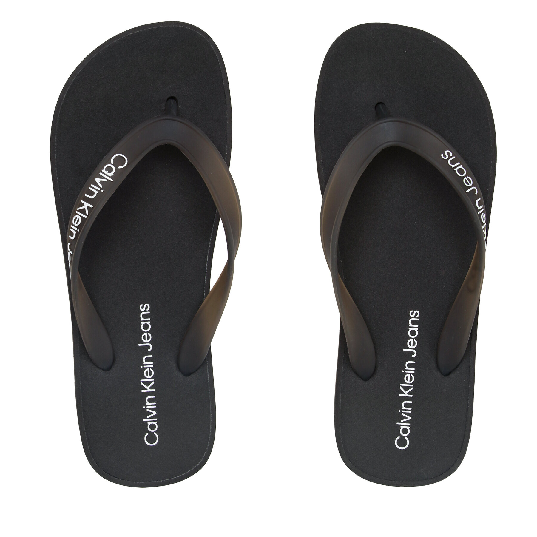 Calvin Klein Jeans Flip flop Beach Sandal Flatform Logo YW0YW01092 Negru - Pled.ro