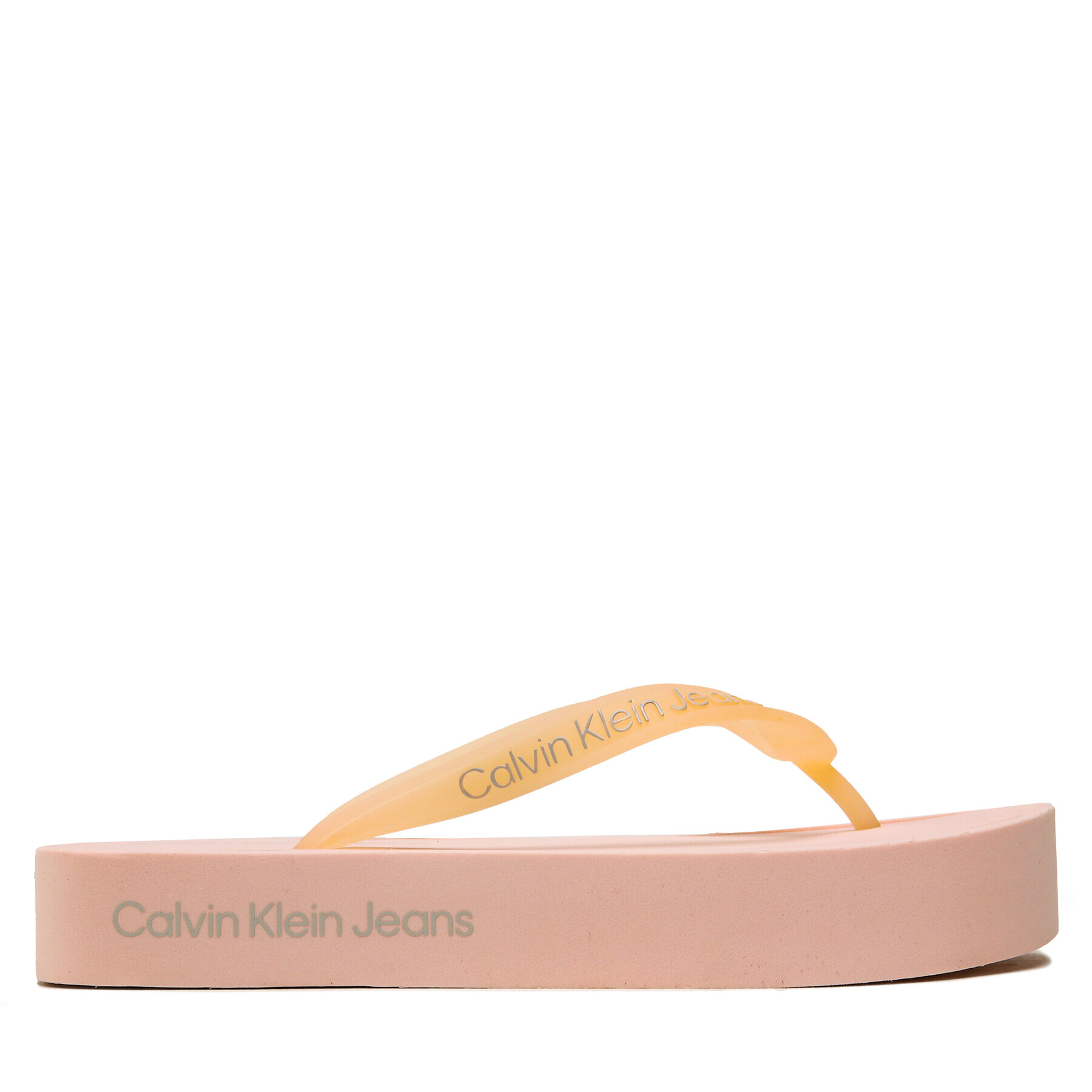 Calvin Klein Jeans Flip flop Beach Sandal Flatform Logo YW0YW01092 Roz - Pled.ro