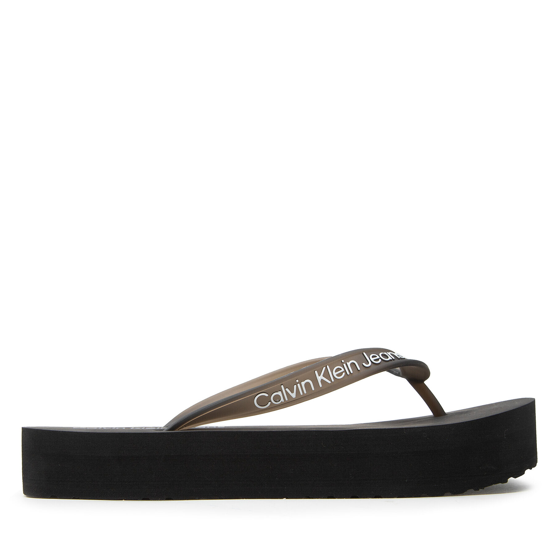 Calvin Klein Jeans Flip flop Beach Sandal Flatform YW0YW00716 Negru - Pled.ro