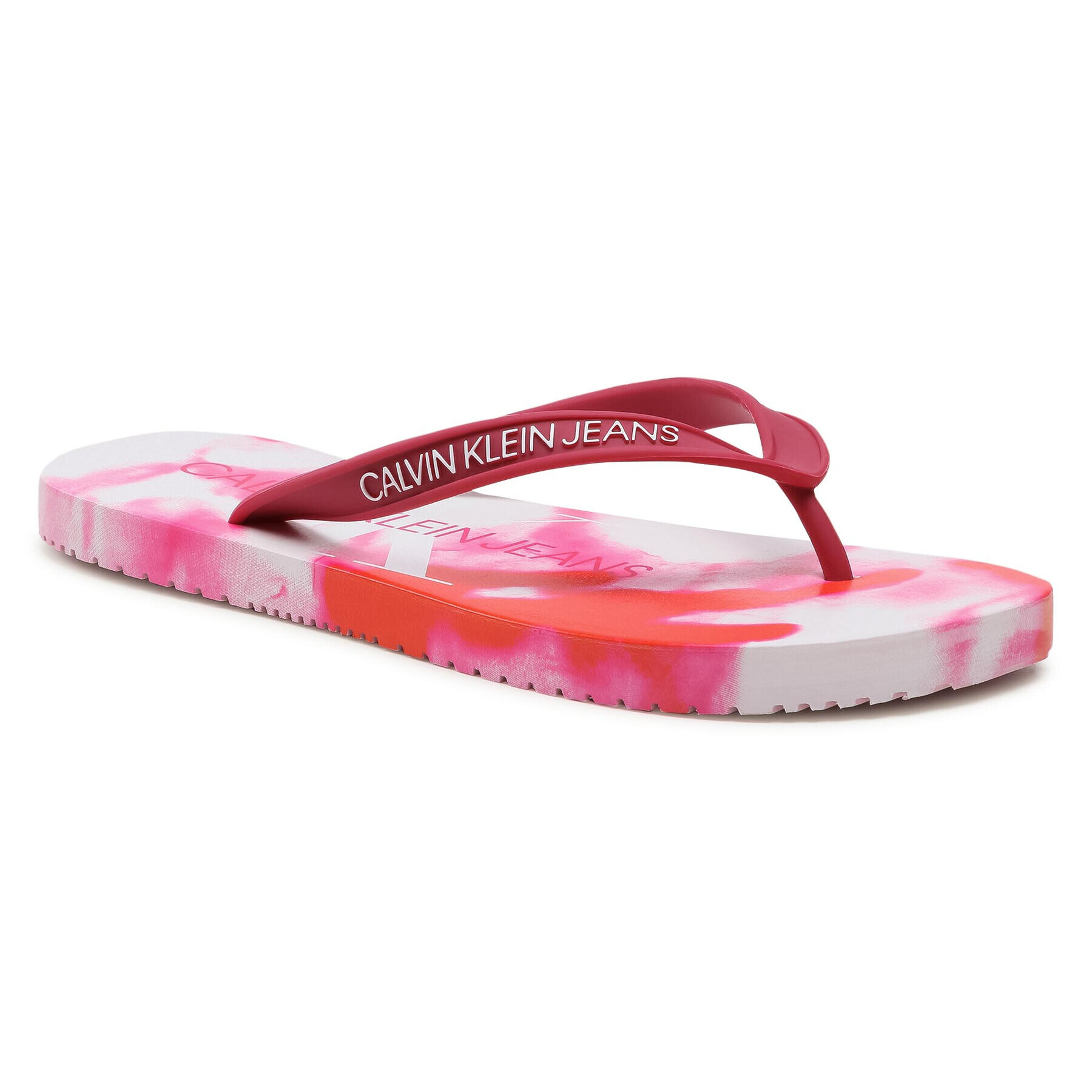 Calvin Klein Jeans Flip flop Beach Sandal Monogram Marble Tpu YW0YW00129 Roșu - Pled.ro