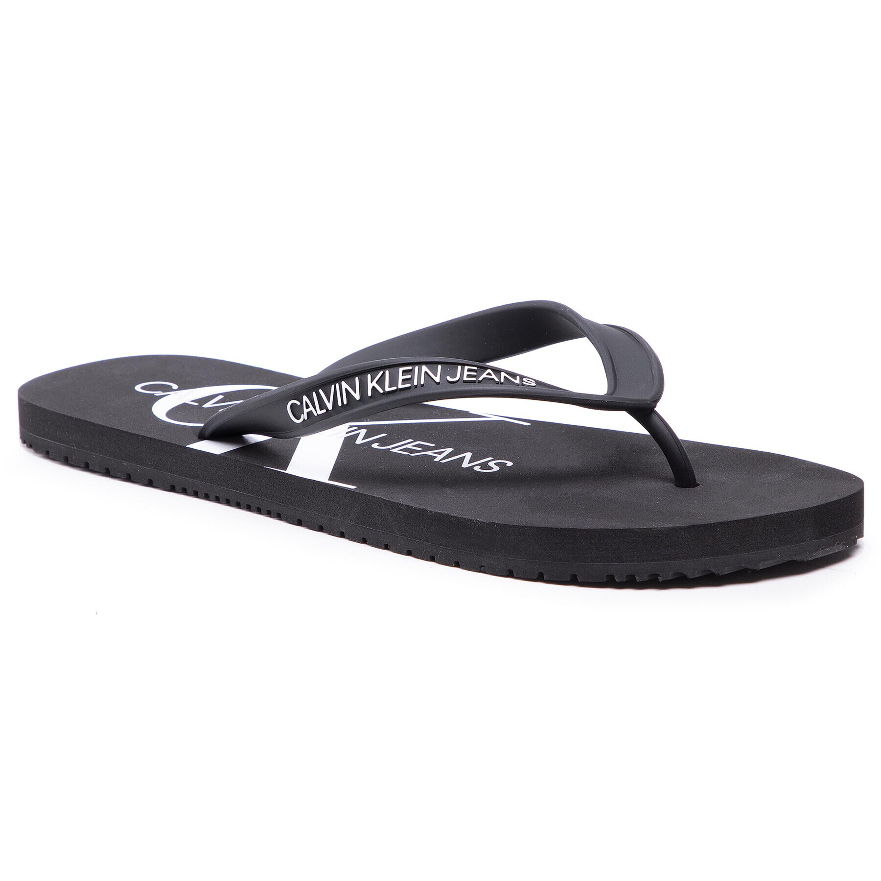 Calvin Klein Jeans Flip flop Beach Sandal Monogram Tpu YM0YM00055 Negru - Pled.ro