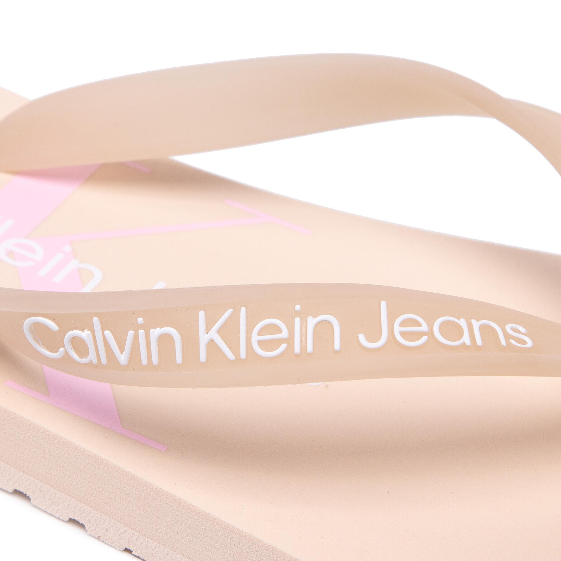 Calvin Klein Jeans Flip flop Beach Sandal Monogram Tpu YW0YW00098 Bej - Pled.ro