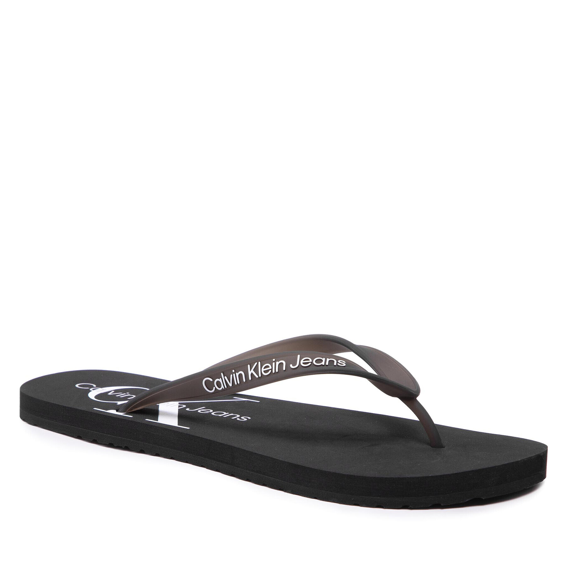 Calvin Klein Jeans Flip flop Beach Sandal Monogram Tpu YW0YW00098 Negru - Pled.ro