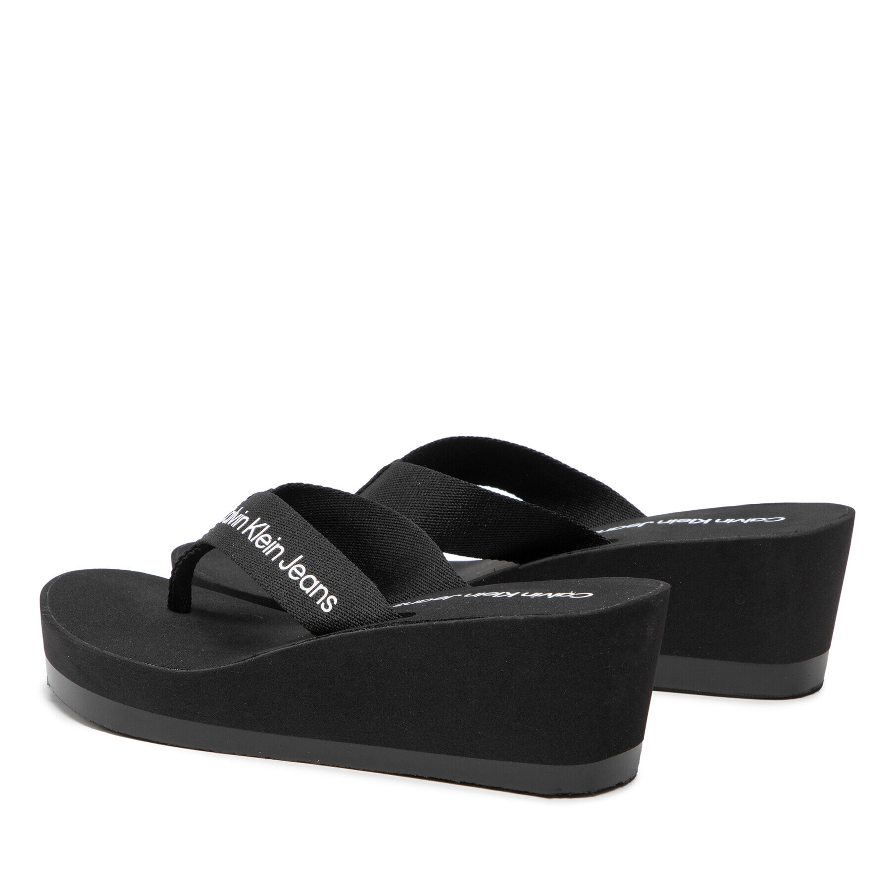 Calvin Klein Jeans Flip flop Beach Sandal Monogram YW0YW0064 Negru - Pled.ro