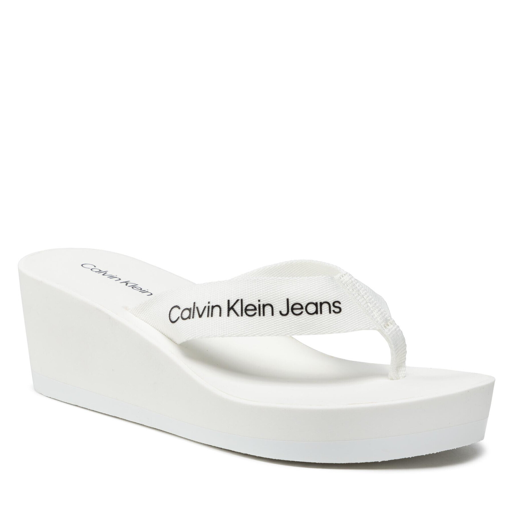 Calvin Klein Jeans Flip flop Beach Sandal Monogram YW0YW00643 Alb - Pled.ro