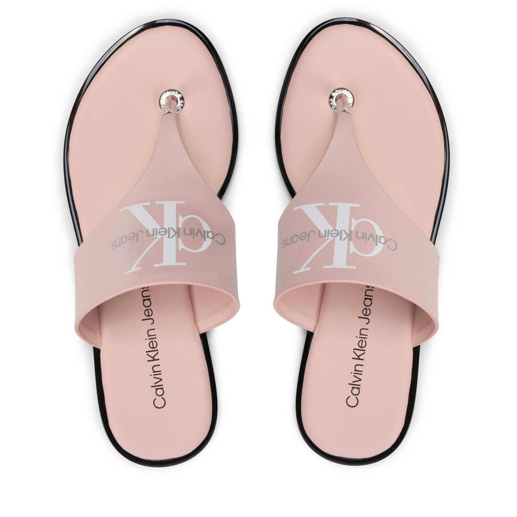 Calvin Klein Jeans Flip flop Flat Sandal Toe Slide Lth YW0YW00538 Roz - Pled.ro