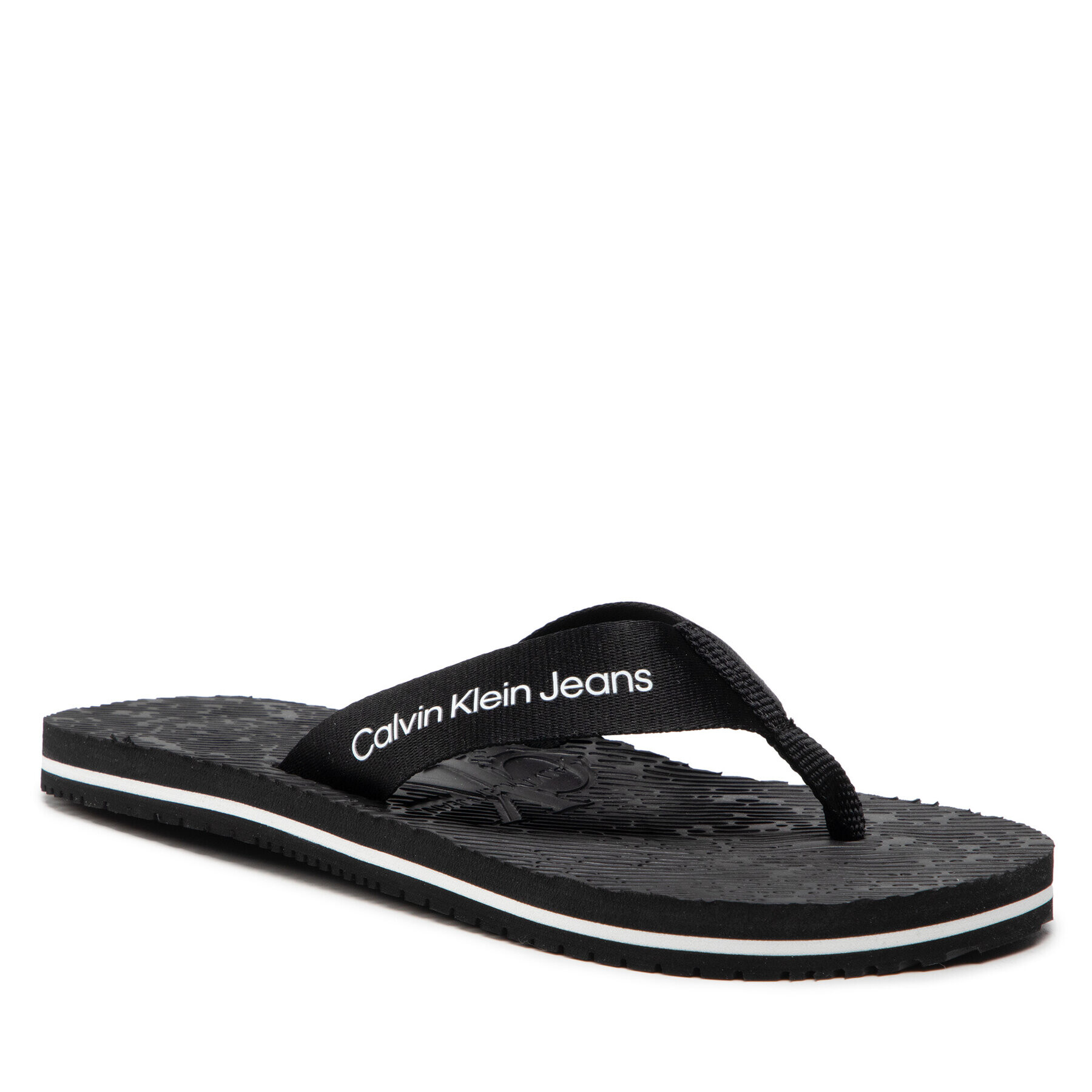 Calvin Klein Jeans Flip flop Flipflop Webbing 2 YW0YW00651 Negru - Pled.ro