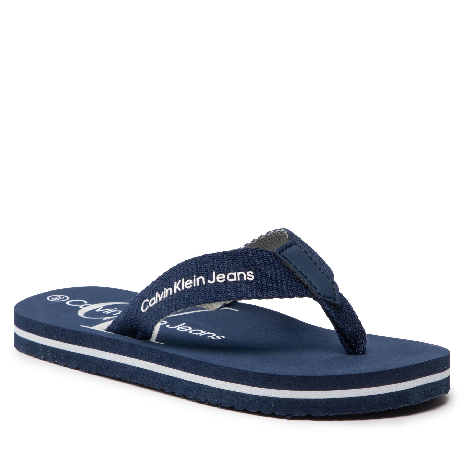 Calvin Klein Jeans Flip flop Logo Print Flip Flop V3B8-80155-0058 M Bleumarin - Pled.ro