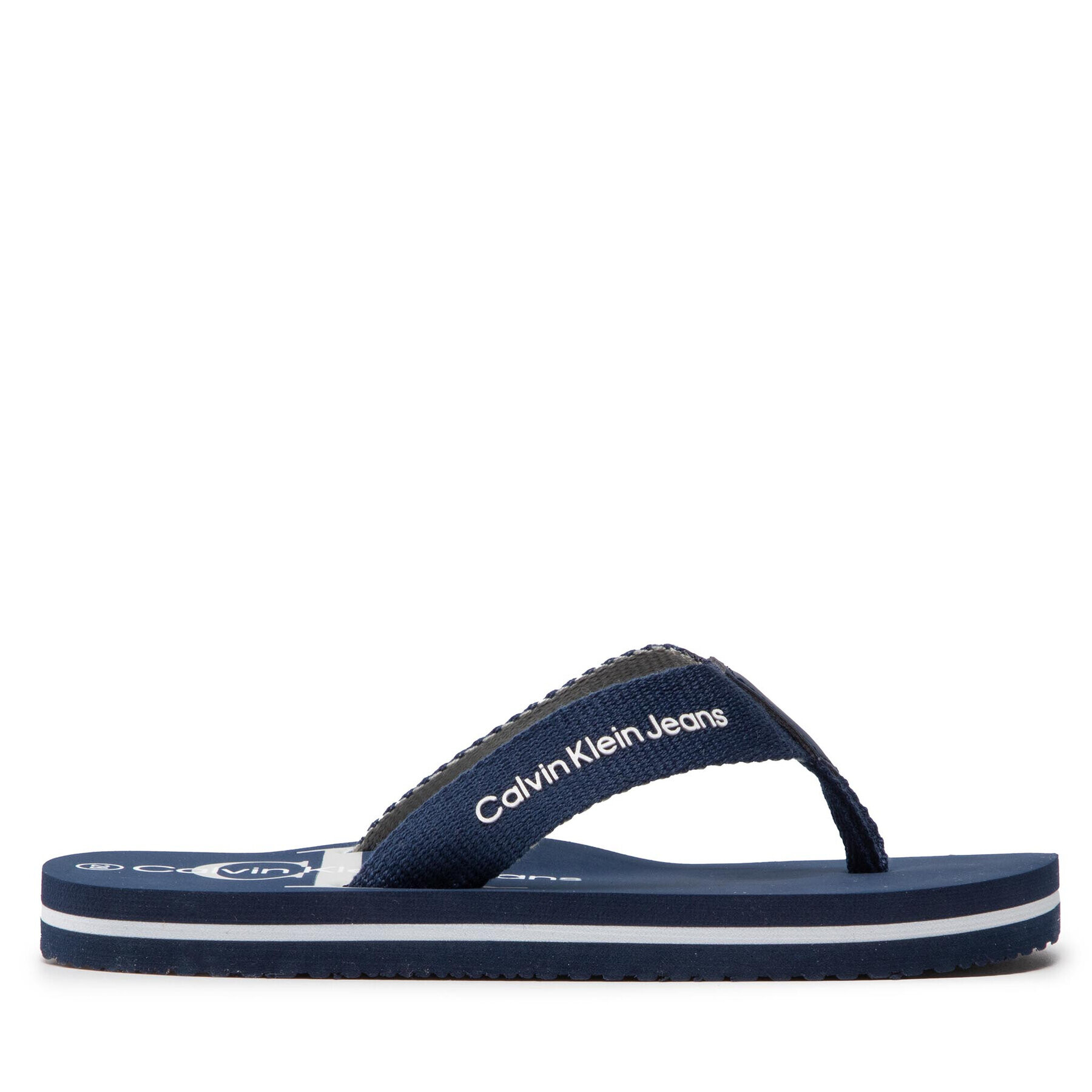 Calvin Klein Jeans Flip flop Logo Print Flip Flop V3B8-80155-0058 M Bleumarin - Pled.ro