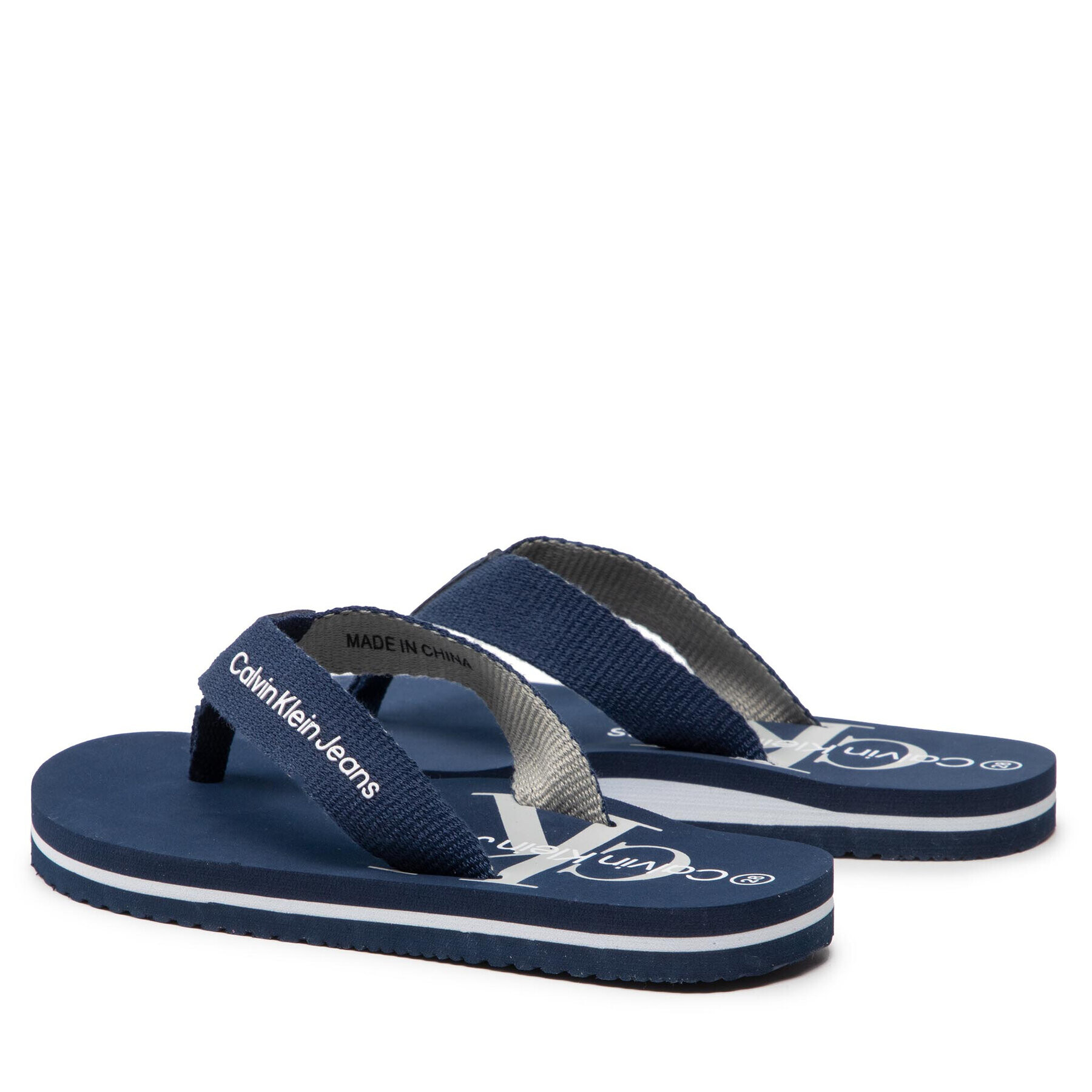 Calvin Klein Jeans Flip flop Logo Print Flip Flop V3B8-80155-0058 M Bleumarin - Pled.ro