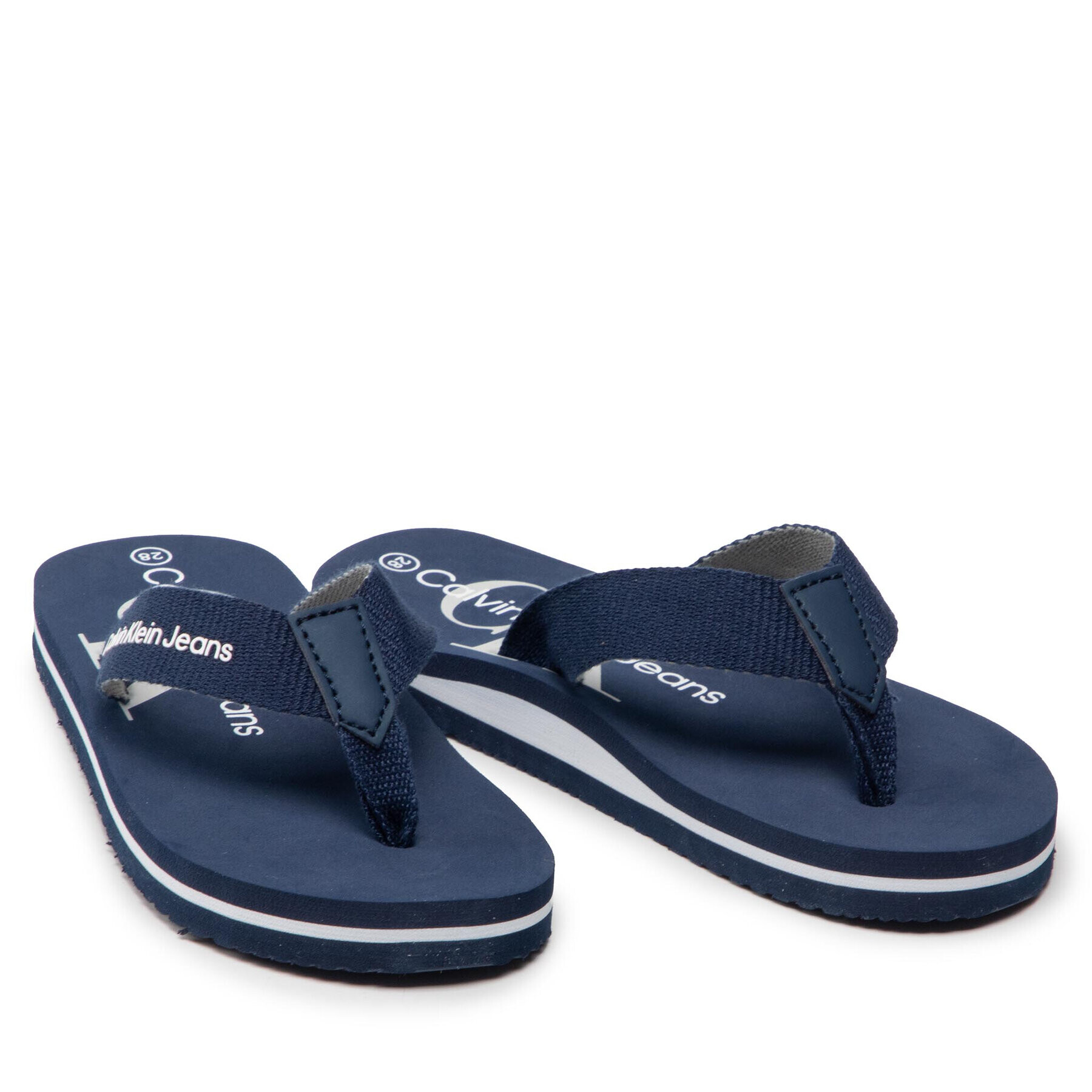 Calvin Klein Jeans Flip flop Logo Print Flip Flop V3B8-80155-0058 M Bleumarin - Pled.ro