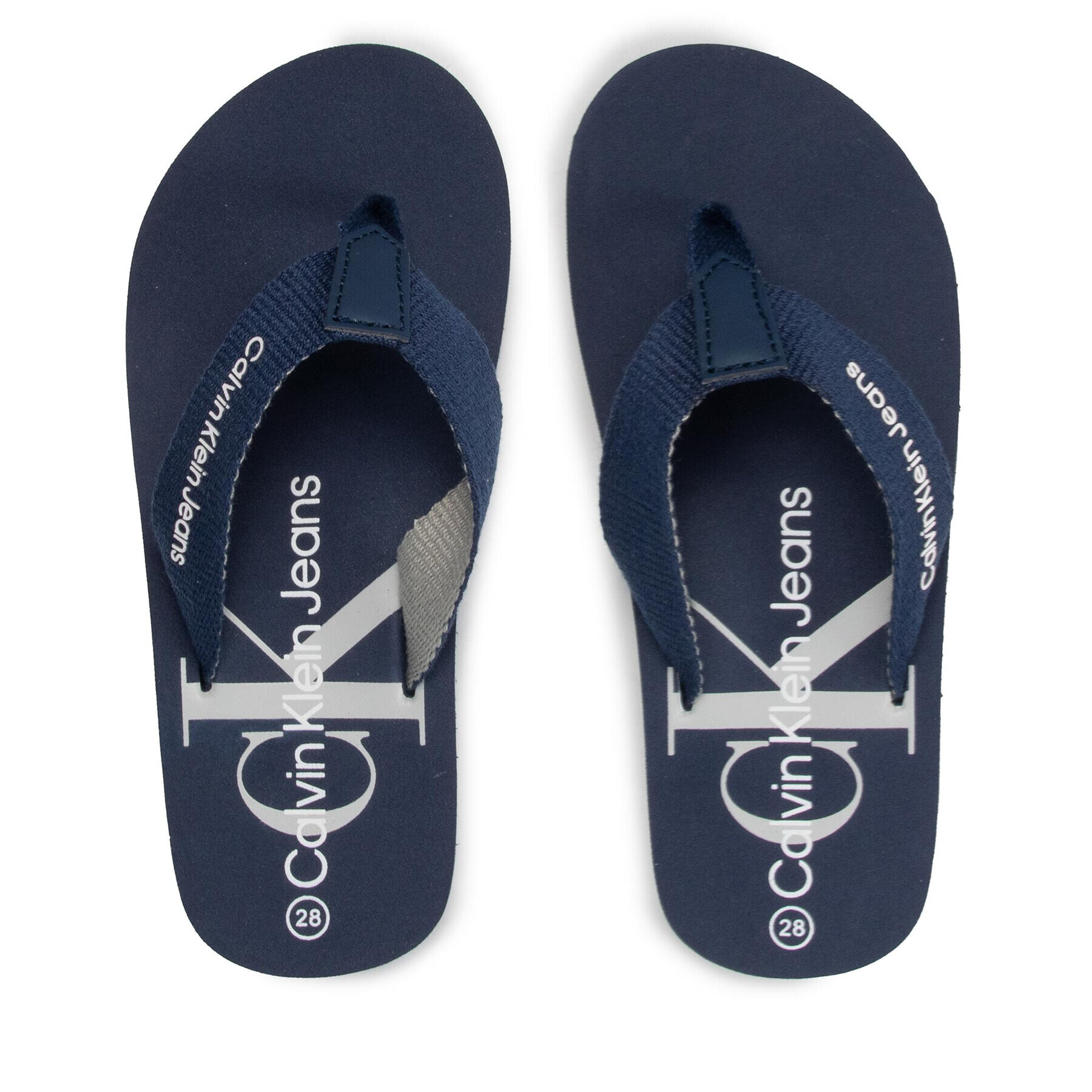 Calvin Klein Jeans Flip flop Logo Print Flip Flop V3B8-80155-0058 M Bleumarin - Pled.ro