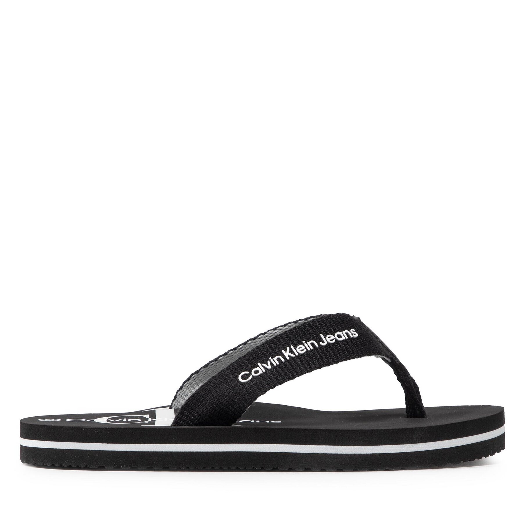 Calvin Klein Jeans Flip flop Logo Print Flip Flop V3B8-80155-0058 M Negru - Pled.ro