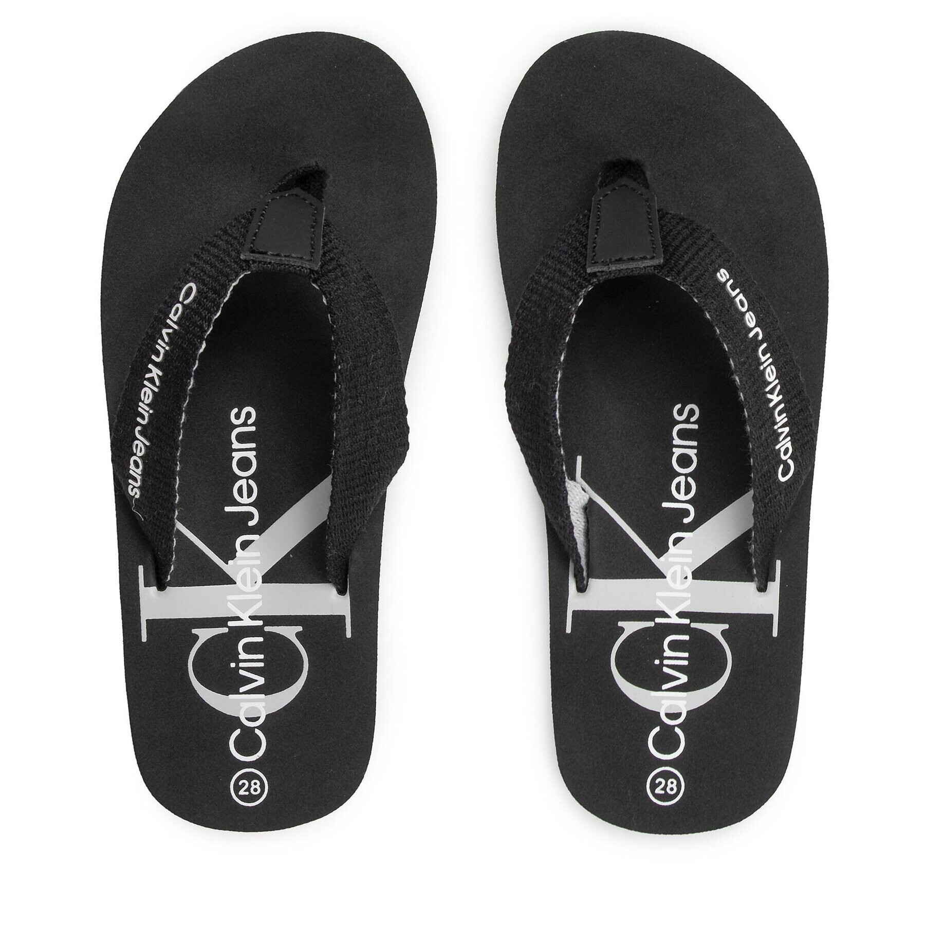 Calvin Klein Jeans Flip flop Logo Print Flip Flop V3B8-80155-0058 M Negru - Pled.ro