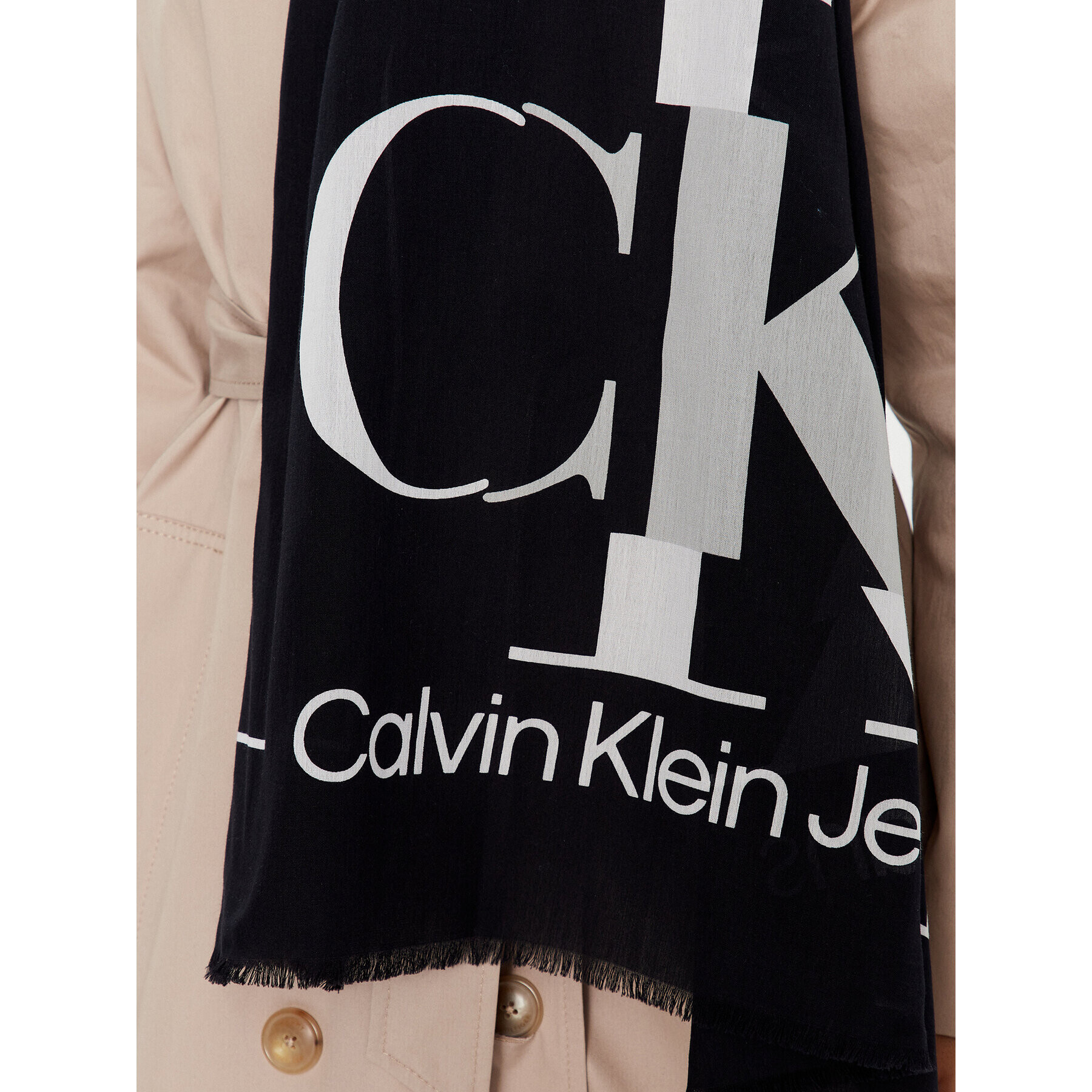 Calvin Klein Jeans Fular K60K610605 Negru - Pled.ro