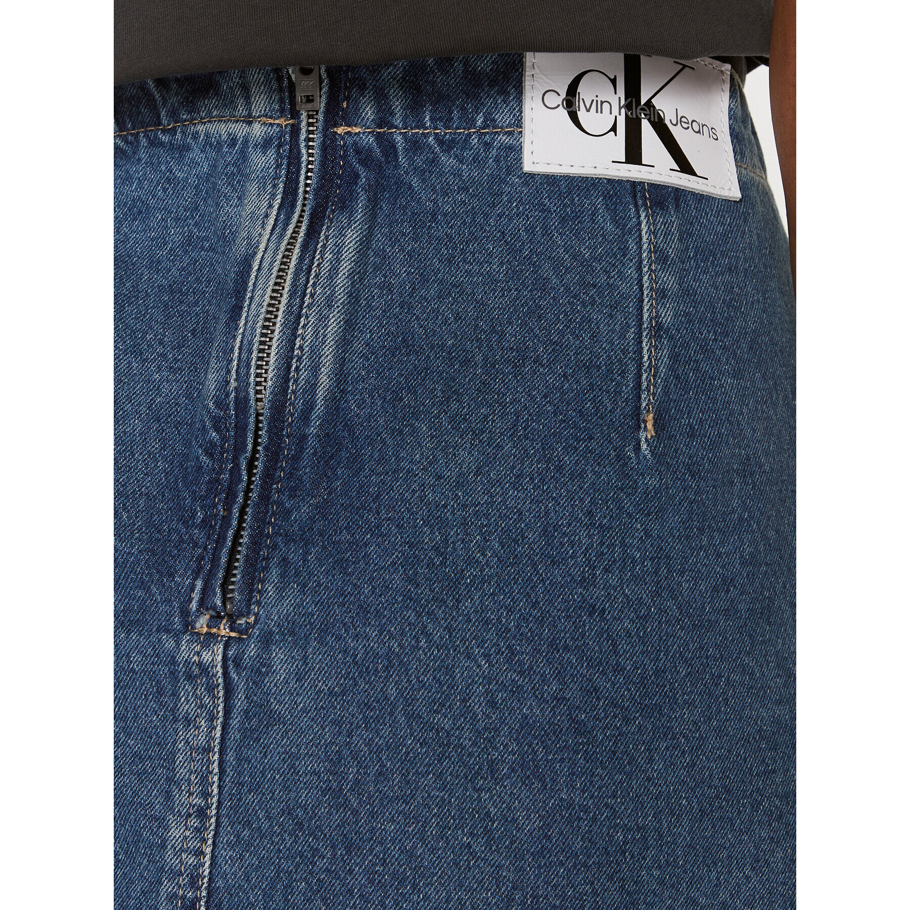 Calvin Klein Jeans Fustă de blugi Darted J20J222482 Albastru Regular Fit - Pled.ro