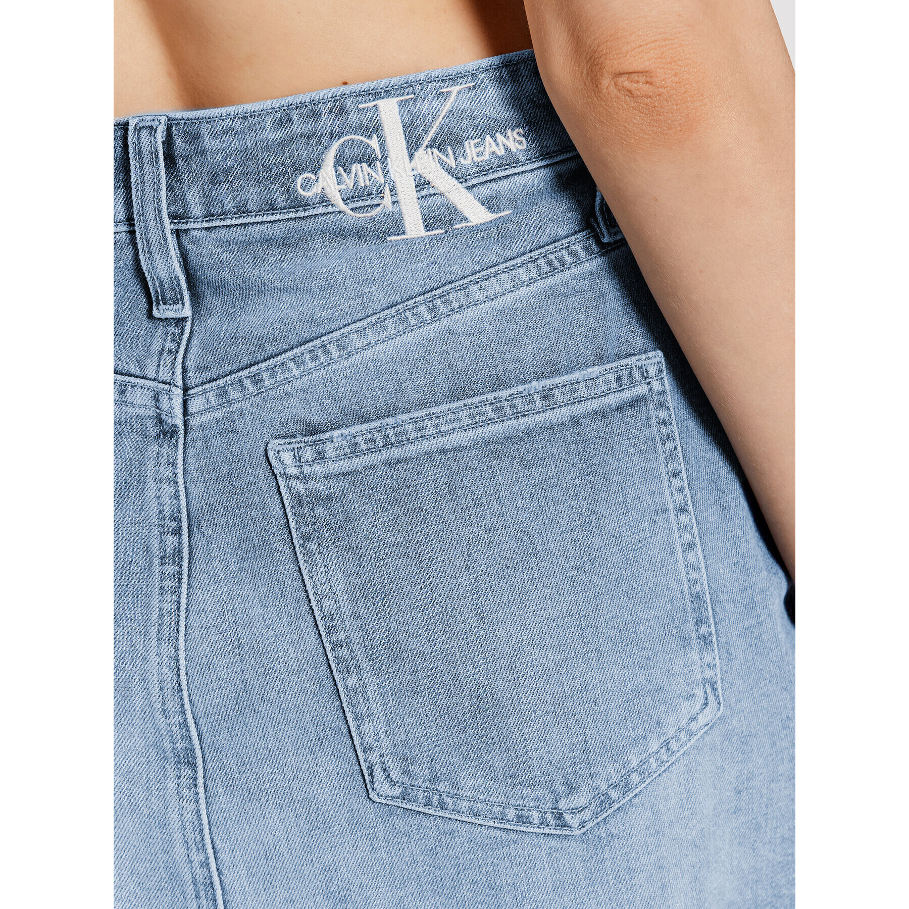 Calvin Klein Jeans Fustă de blugi J20J216510 Albastru Regular Fit - Pled.ro