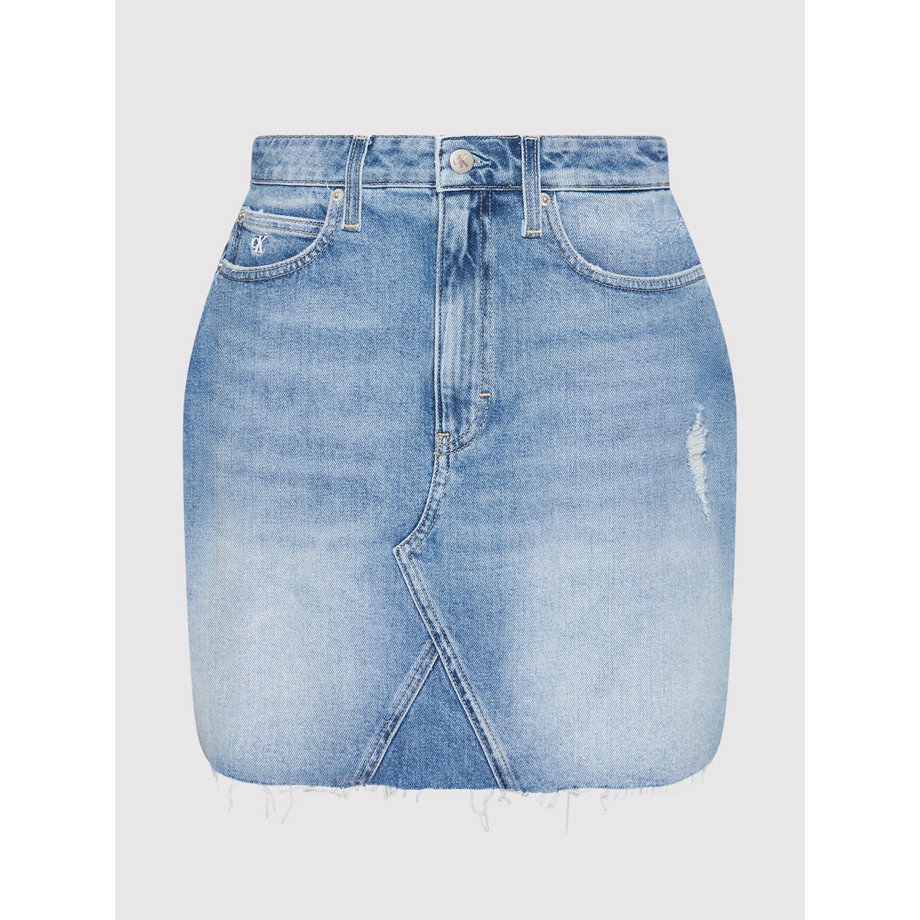 Calvin Klein Jeans Fustă de blugi J20J216510 Albastru Regular Fit - Pled.ro