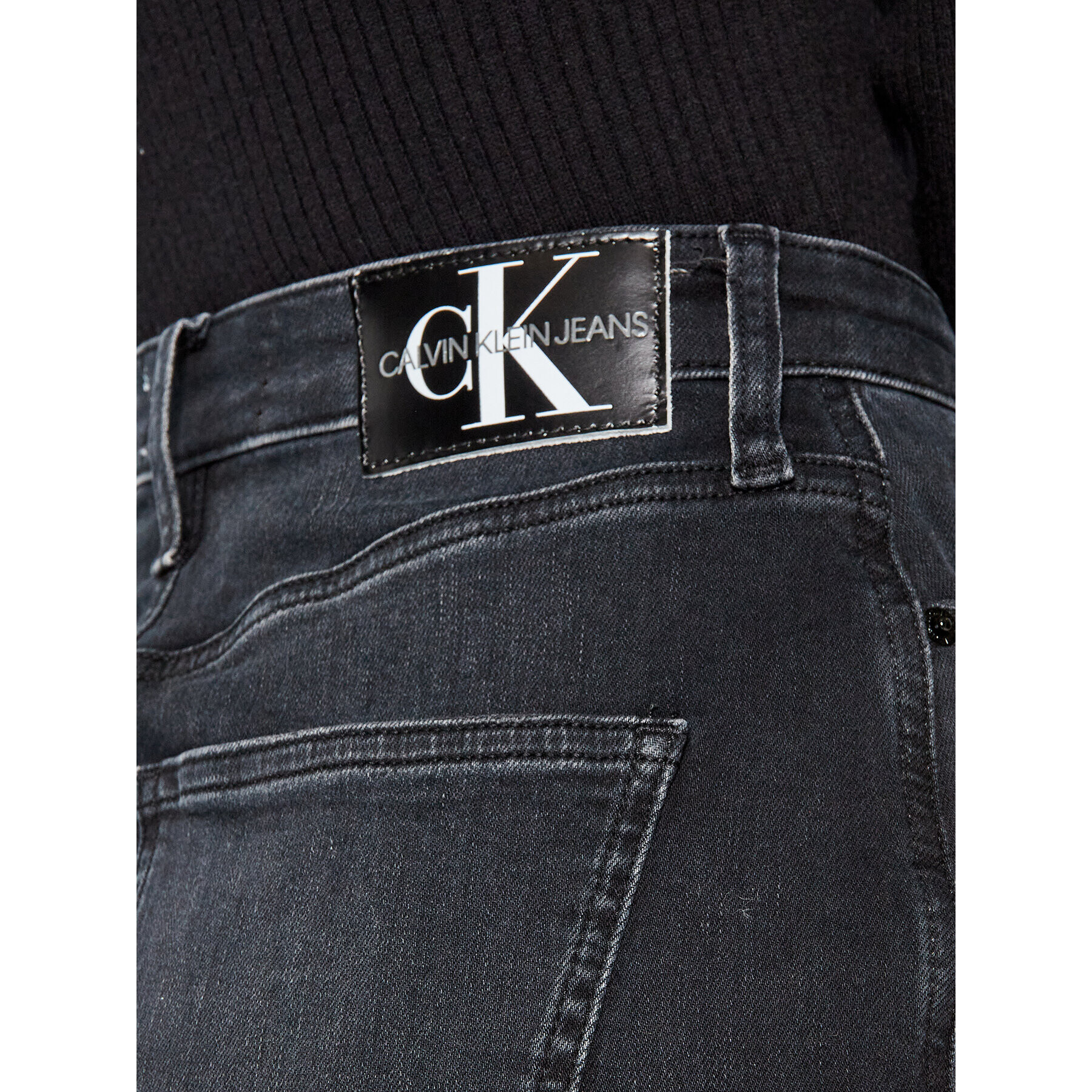 Calvin Klein Jeans Fustă de blugi J20J217107 Negru Slim Fit - Pled.ro