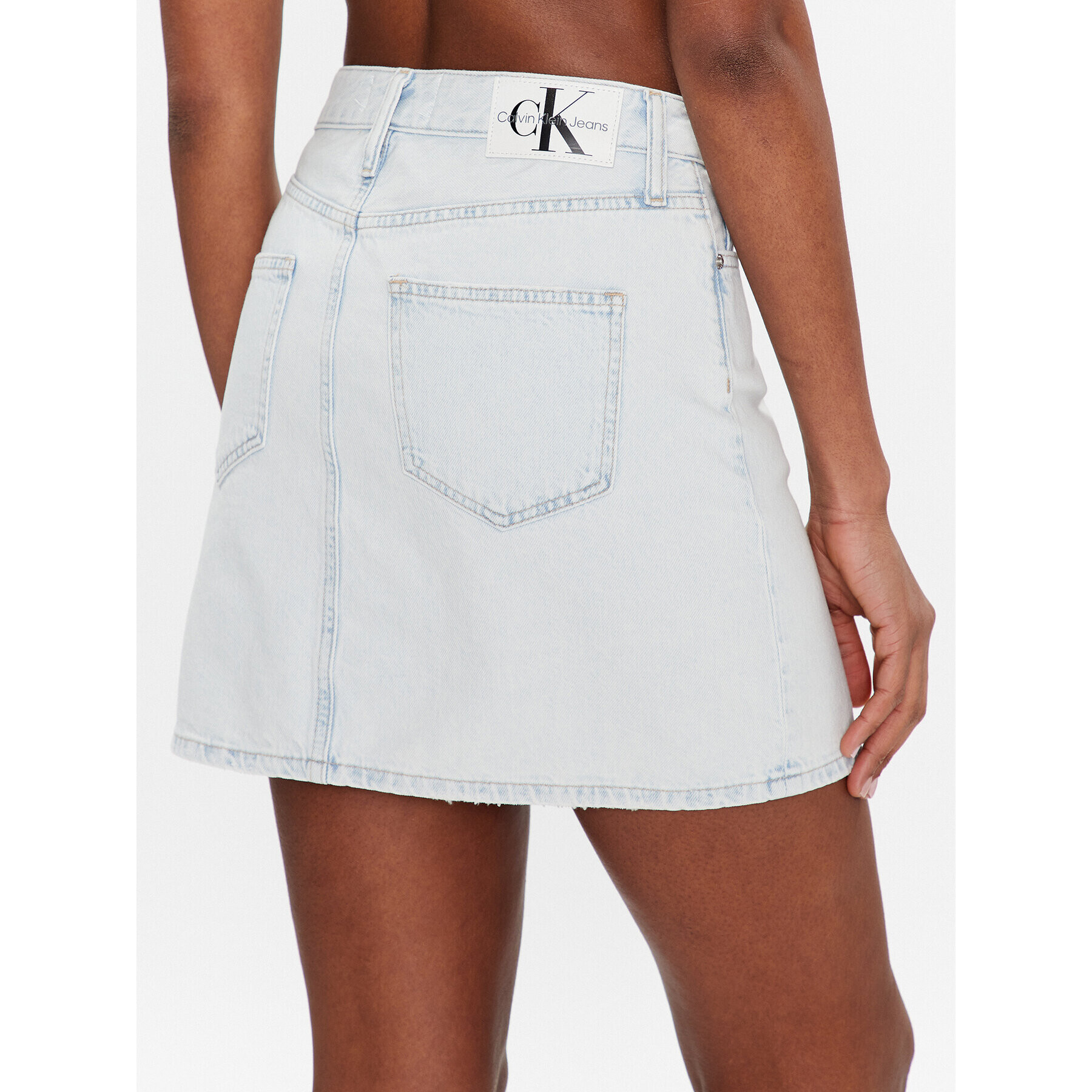 Calvin Klein Jeans Fustă de blugi J20J220670 Albastru Regular Fit - Pled.ro