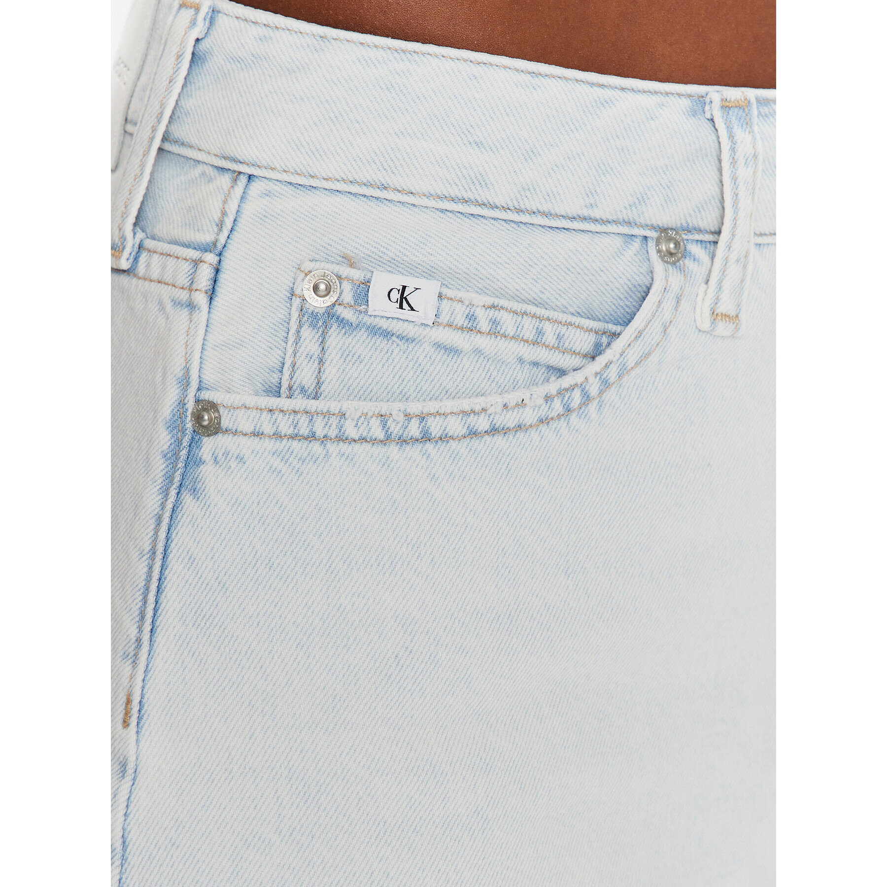 Calvin Klein Jeans Fustă de blugi J20J220670 Albastru Regular Fit - Pled.ro