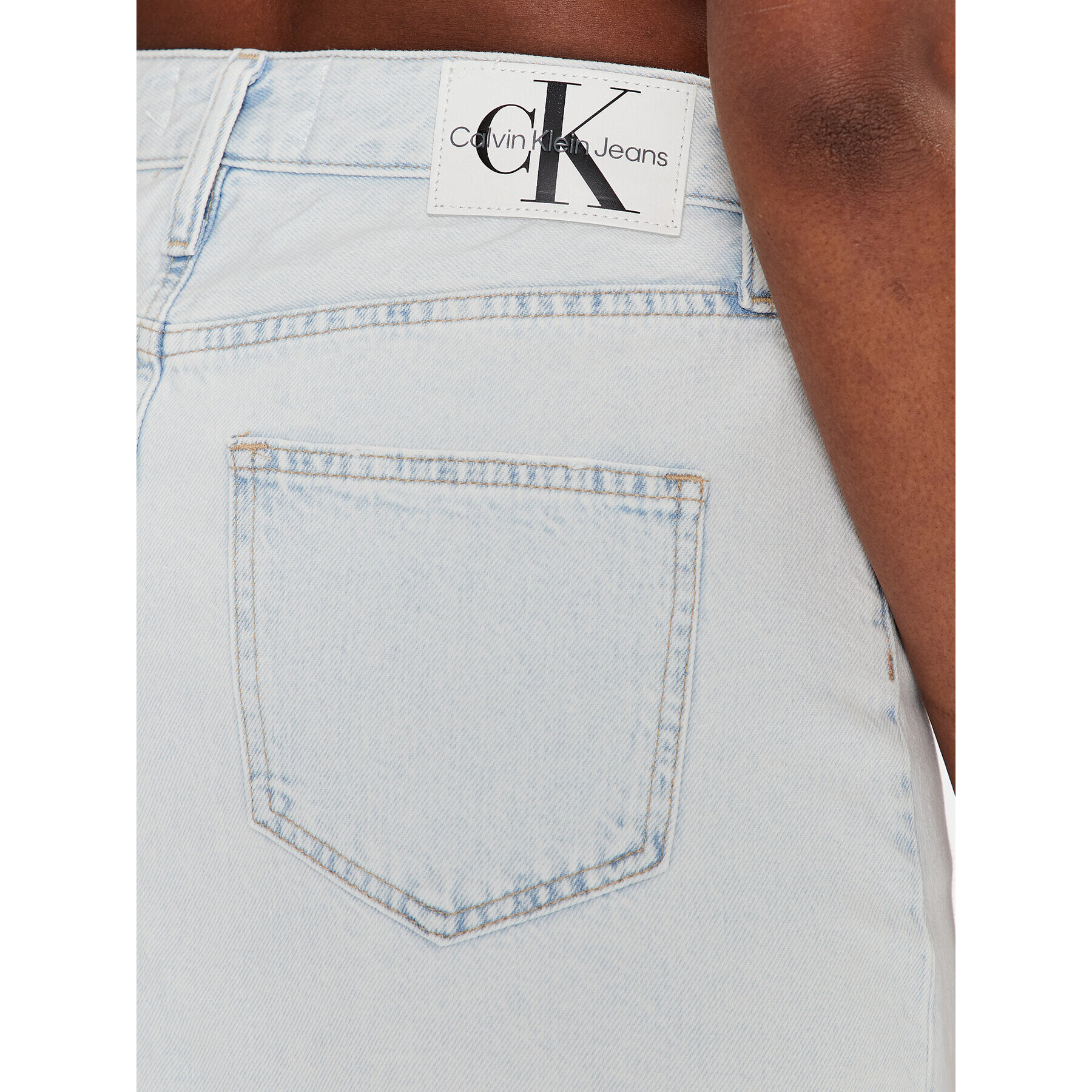 Calvin Klein Jeans Fustă de blugi J20J220670 Albastru Regular Fit - Pled.ro