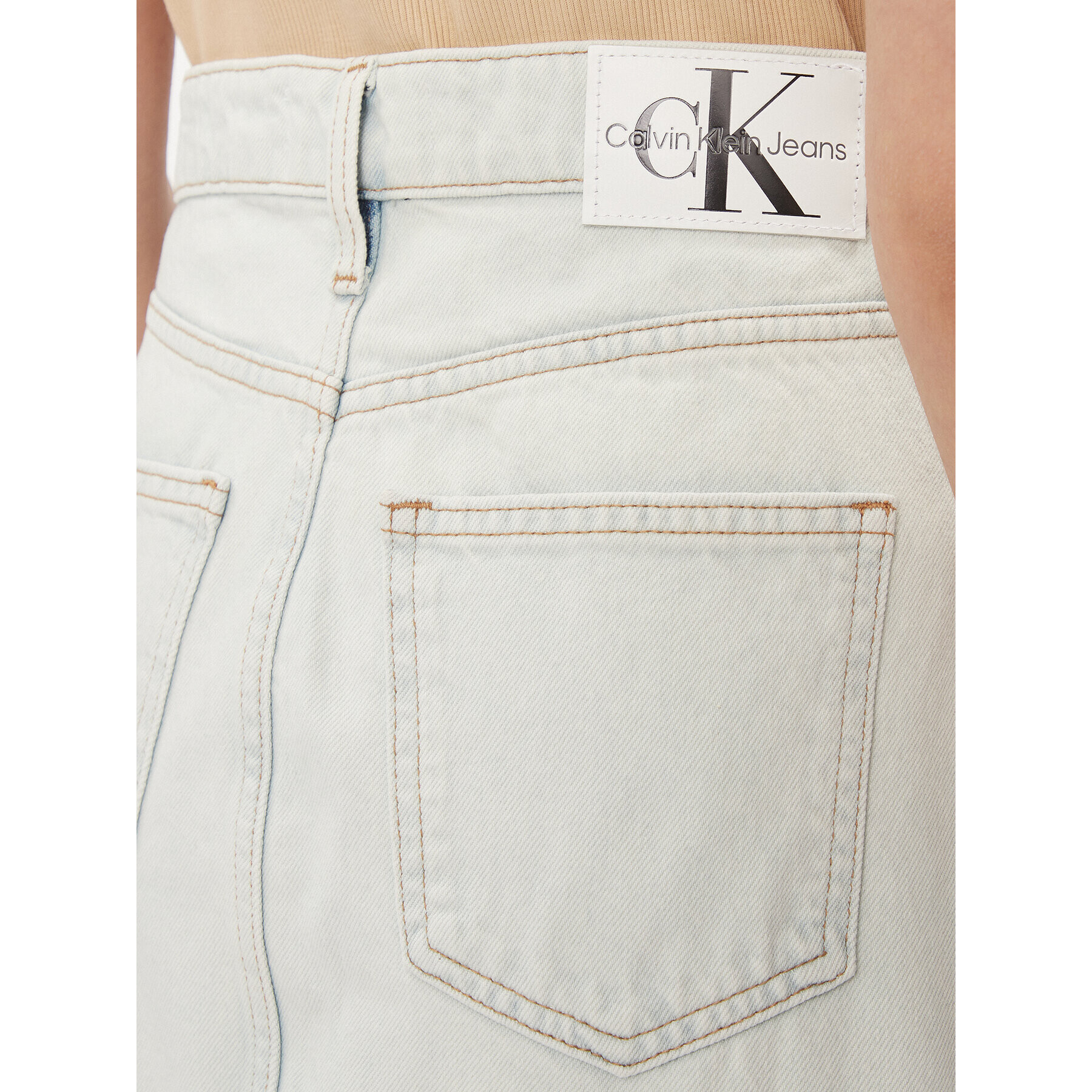 Calvin Klein Jeans Fustă de blugi J20J222489 Albastru Regular Fit - Pled.ro