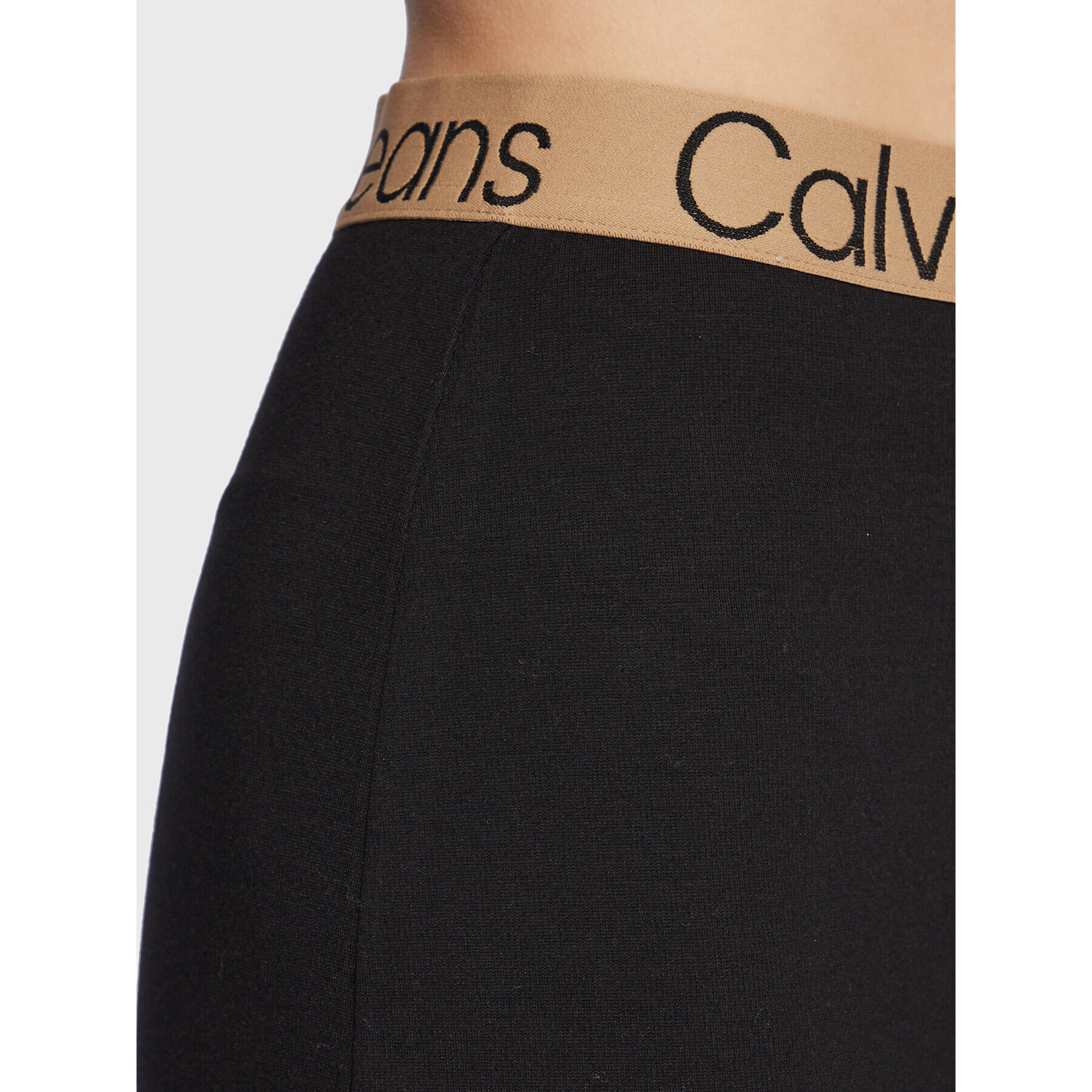 Calvin Klein Jeans Fustă mini J20J219882 Negru Slim Fit - Pled.ro