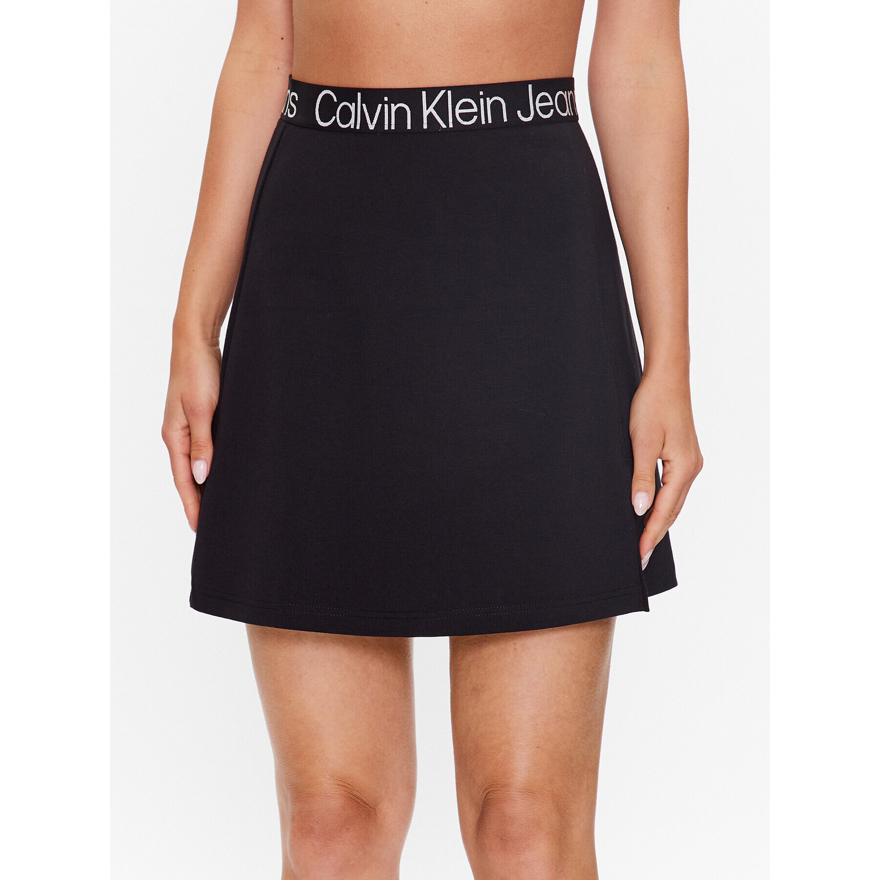 Calvin Klein Jeans Fustă trapez J20J221434 Negru Regular Fit - Pled.ro