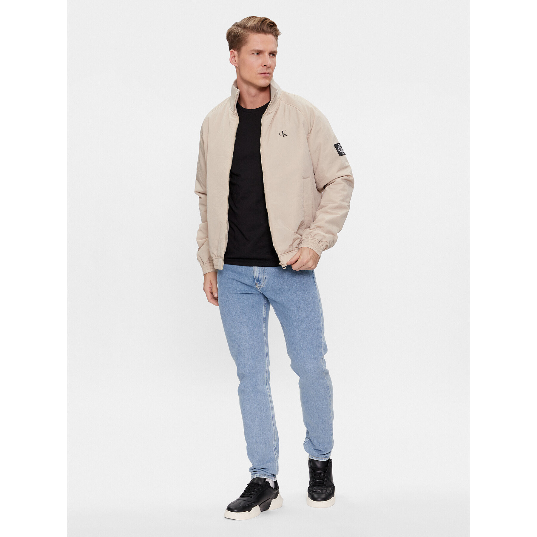 Calvin Klein Jeans Geacă bomber Harrington J30J324697 Bej Regular Fit - Pled.ro