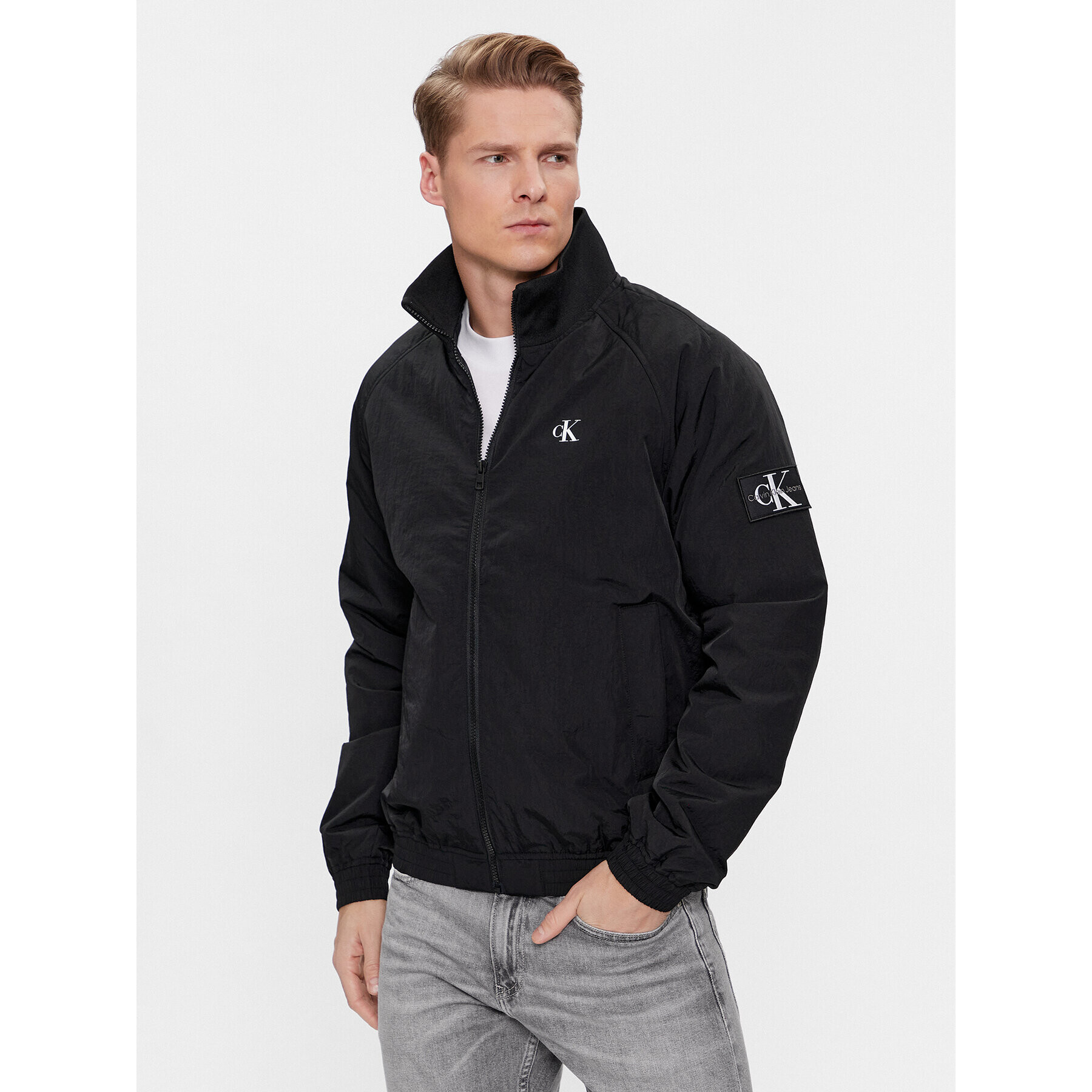 Calvin Klein Jeans Geacă bomber Harrington J30J324697 Negru Regular Fit - Pled.ro