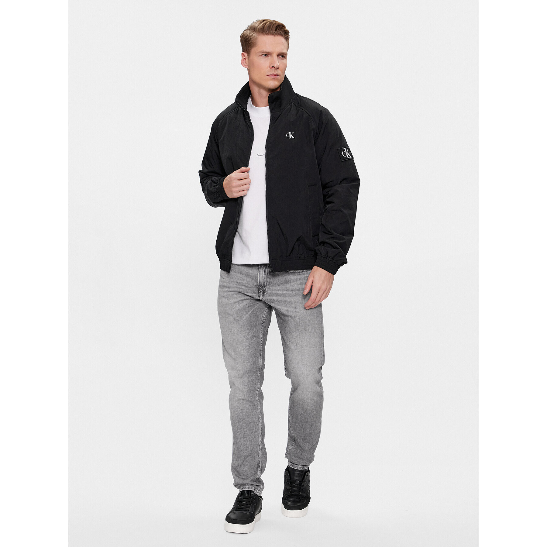 Calvin Klein Jeans Geacă bomber Harrington J30J324697 Negru Regular Fit - Pled.ro