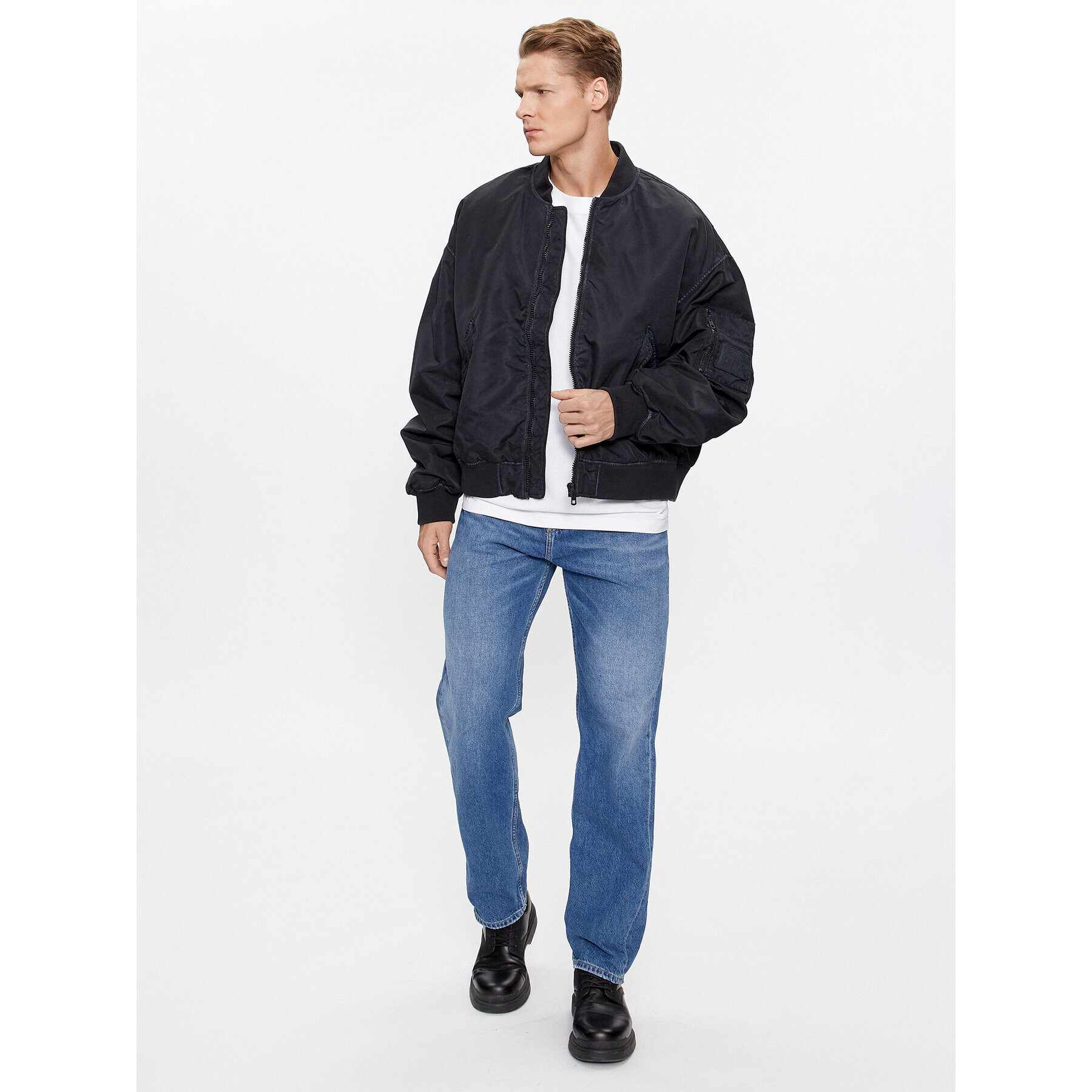 Calvin Klein Jeans Geacă bomber J30J323474 Negru Oversize - Pled.ro