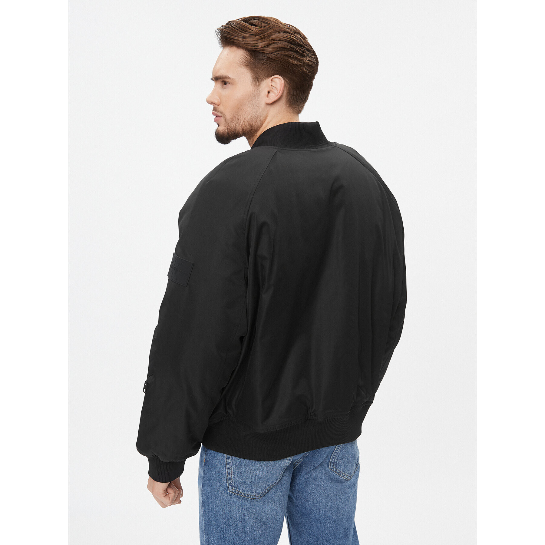 Calvin Klein Jeans Geacă bomber J30J324070 Negru Relaxed Fit - Pled.ro