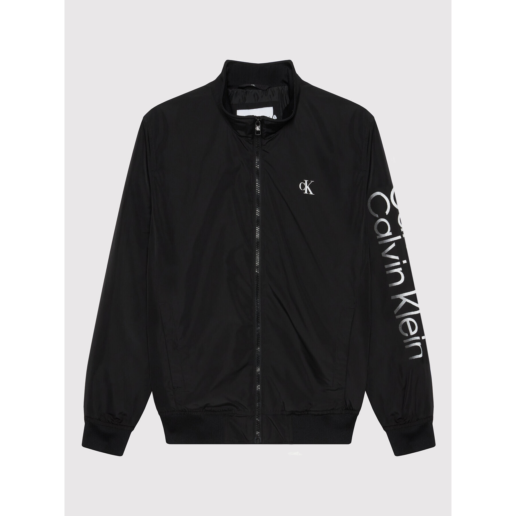 Calvin Klein Jeans Geacă bomber Logo IB0IB01211 Negru Regular Fit - Pled.ro