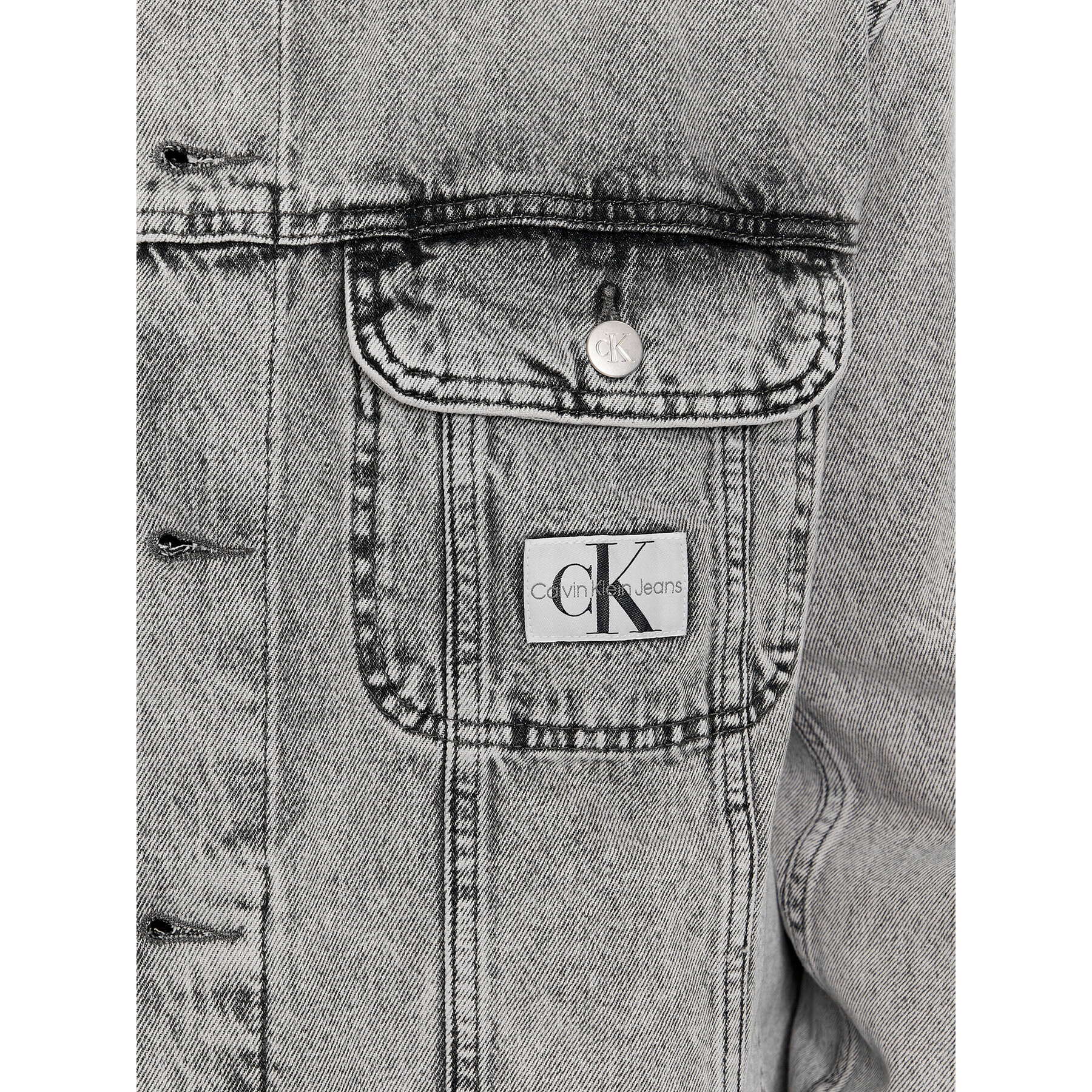 Calvin Klein Jeans Geacă de blugi 90's J30J324574 Gri Regular Fit - Pled.ro