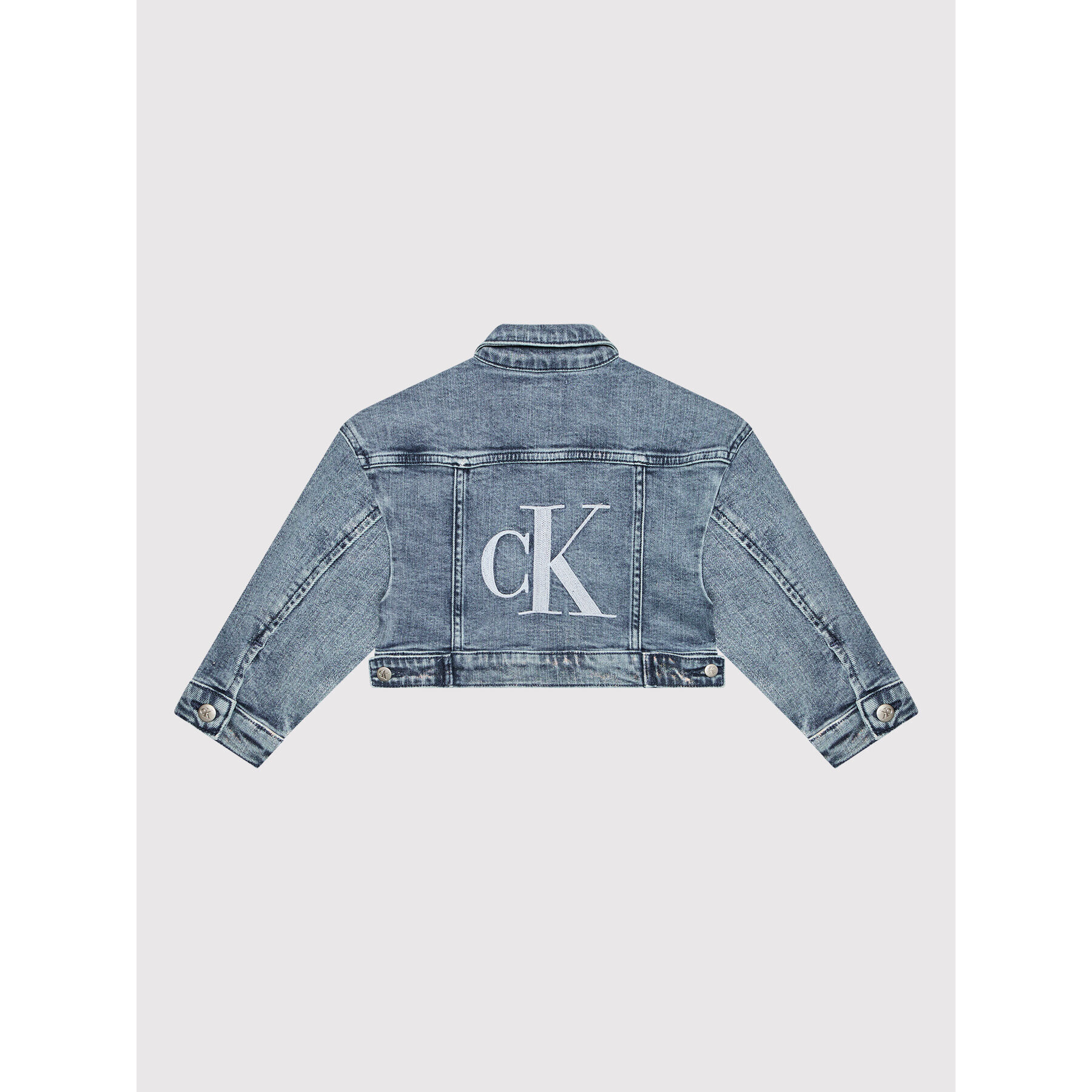 Calvin Klein Jeans Geacă de blugi Foil Rainbow IG0IG01245 Bleumarin Regular Fit - Pled.ro