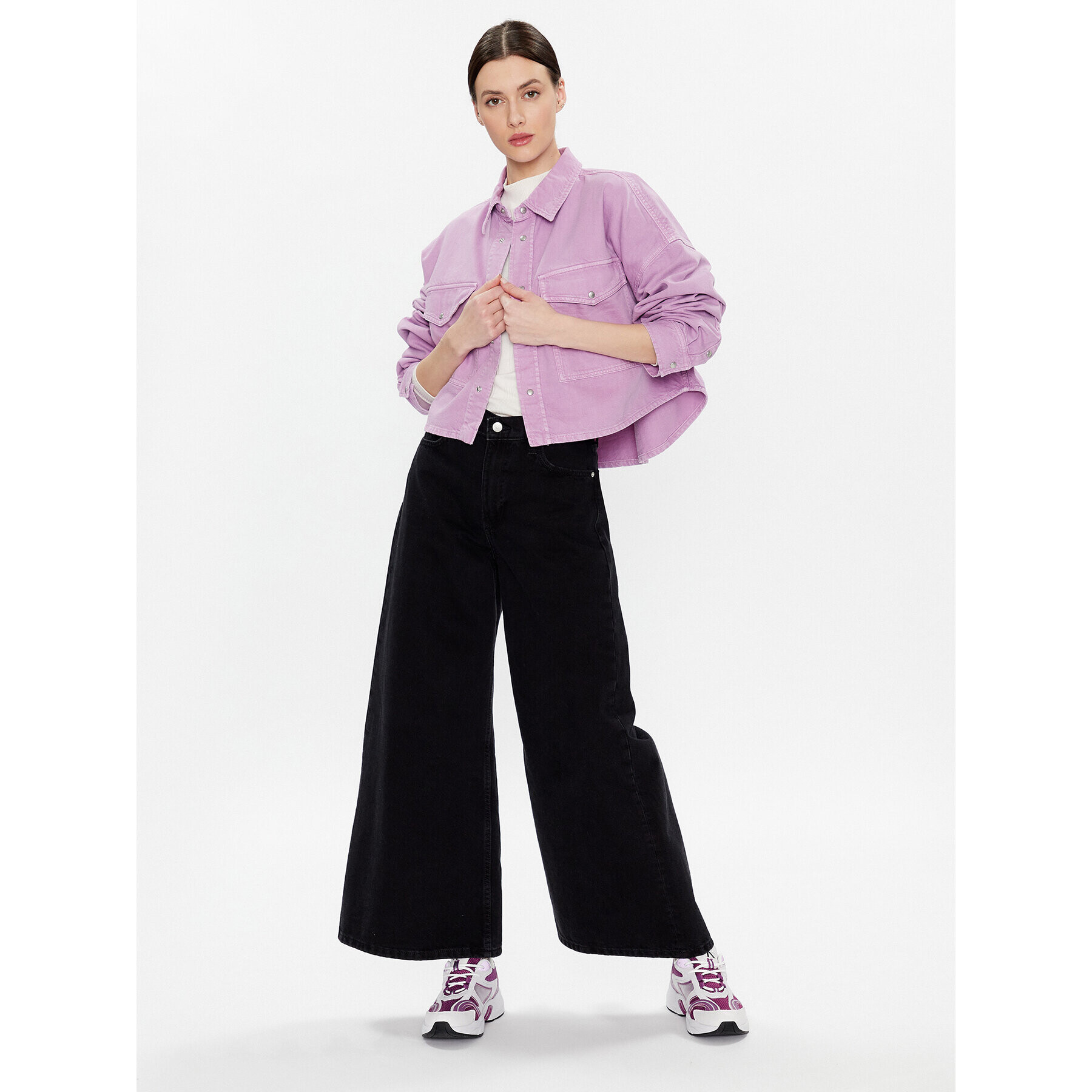 Calvin Klein Jeans Geacă de blugi J20J220227 Violet Oversize - Pled.ro