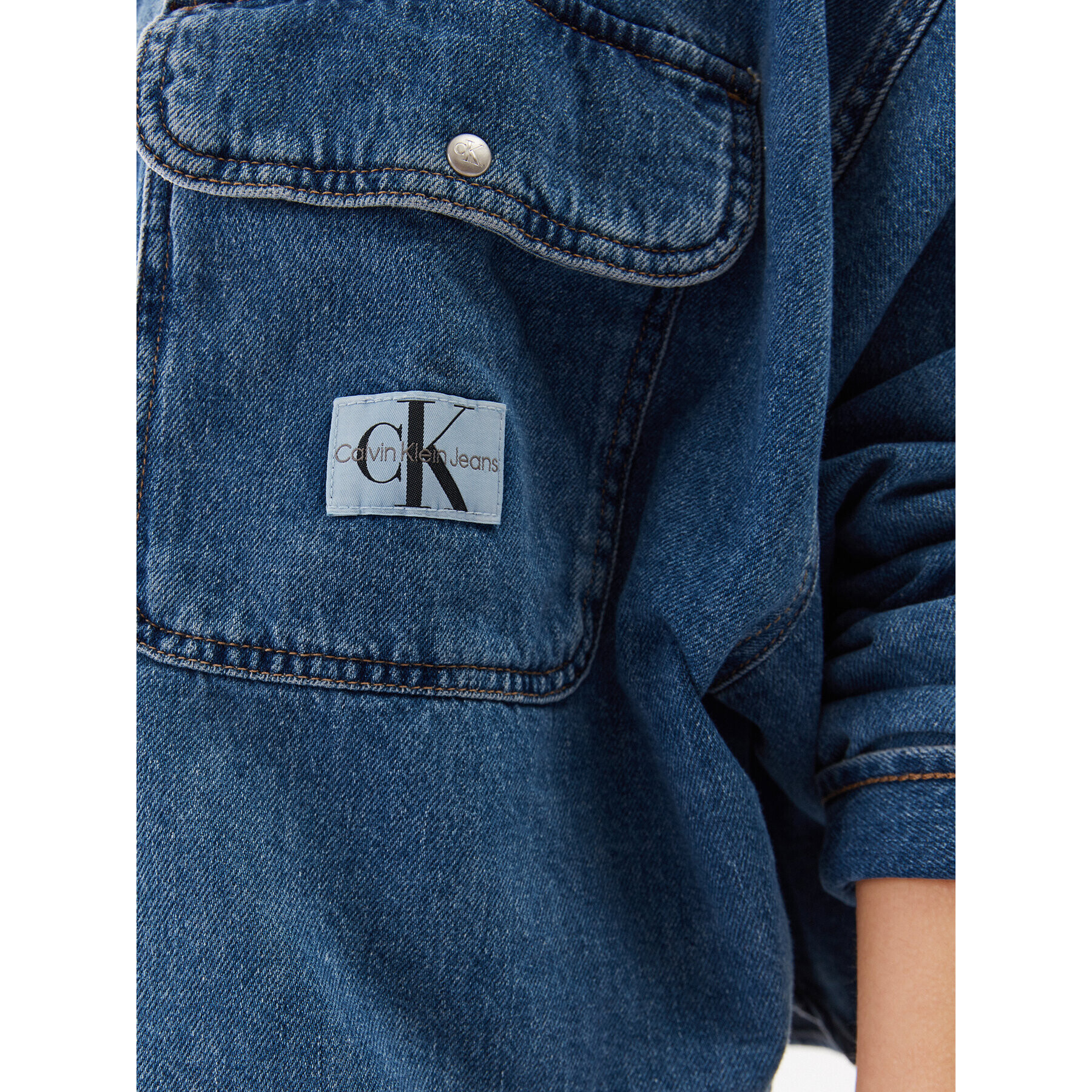 Calvin Klein Jeans Geacă de blugi J20J221265 Bleumarin Relaxed Fit - Pled.ro